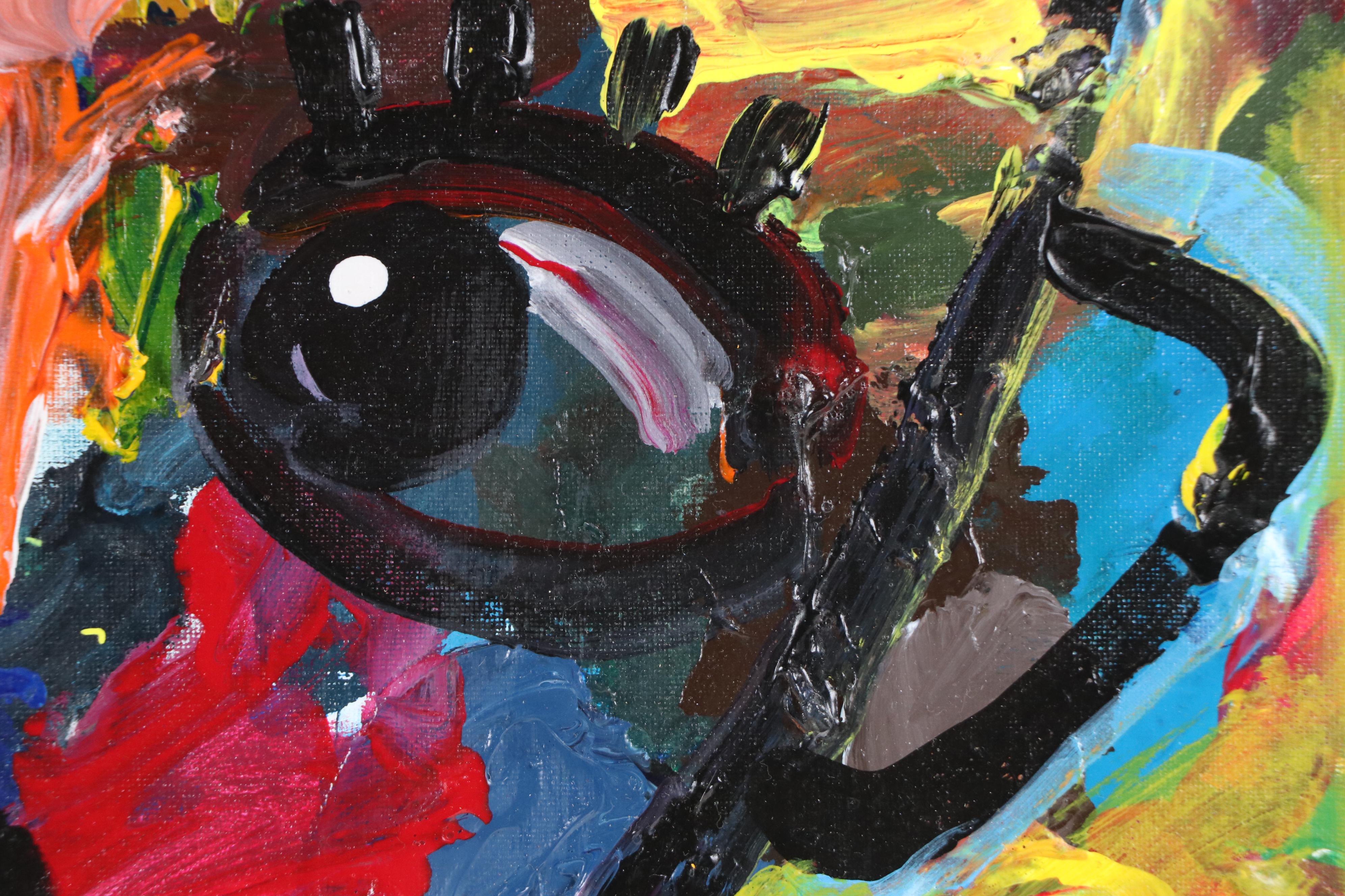 Abiola Idowu Stylized Acrylic Portrait "Loving You Is A Great Deal," 2023