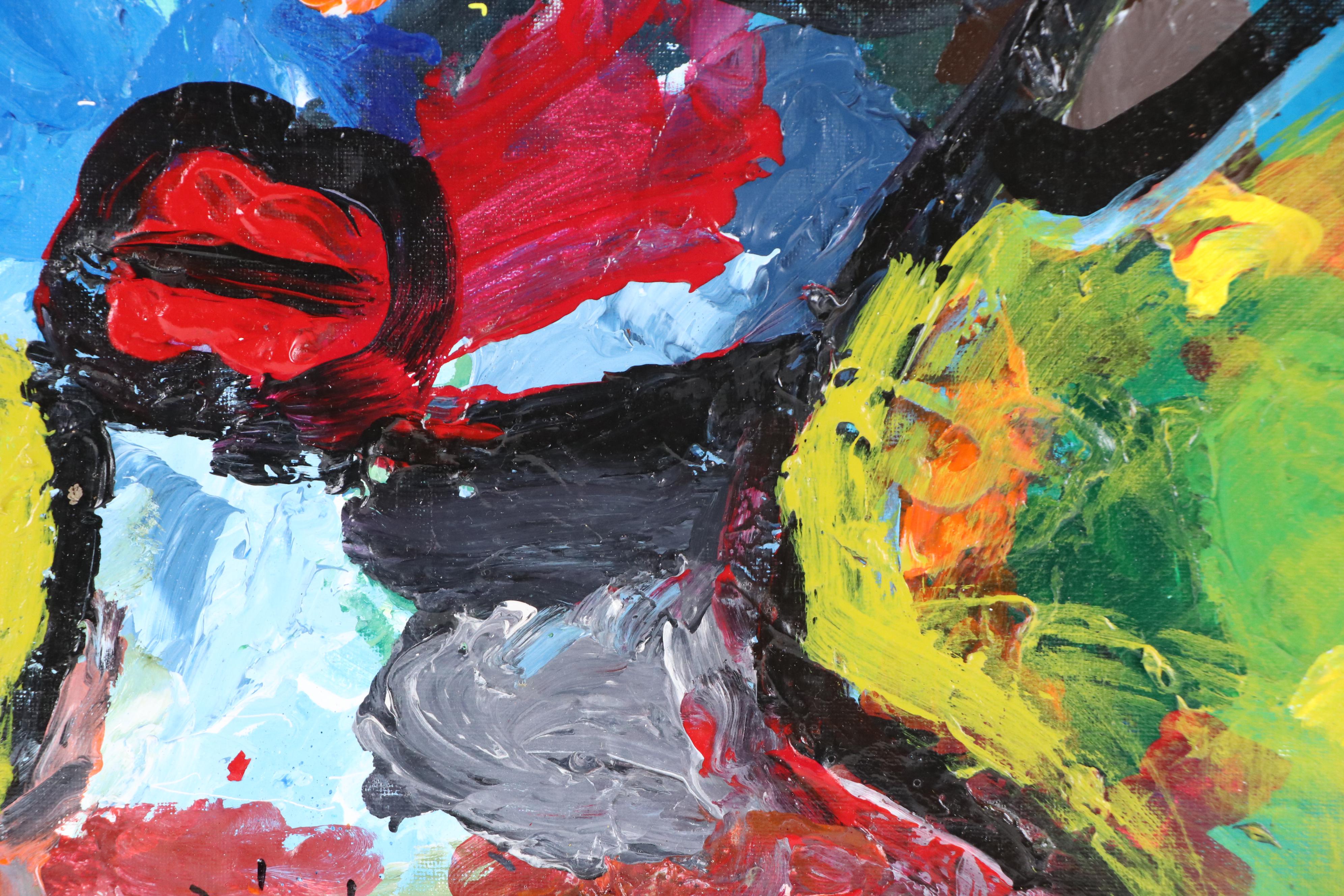 Abiola Idowu Stylized Acrylic Portrait "Loving You Is A Great Deal," 2023