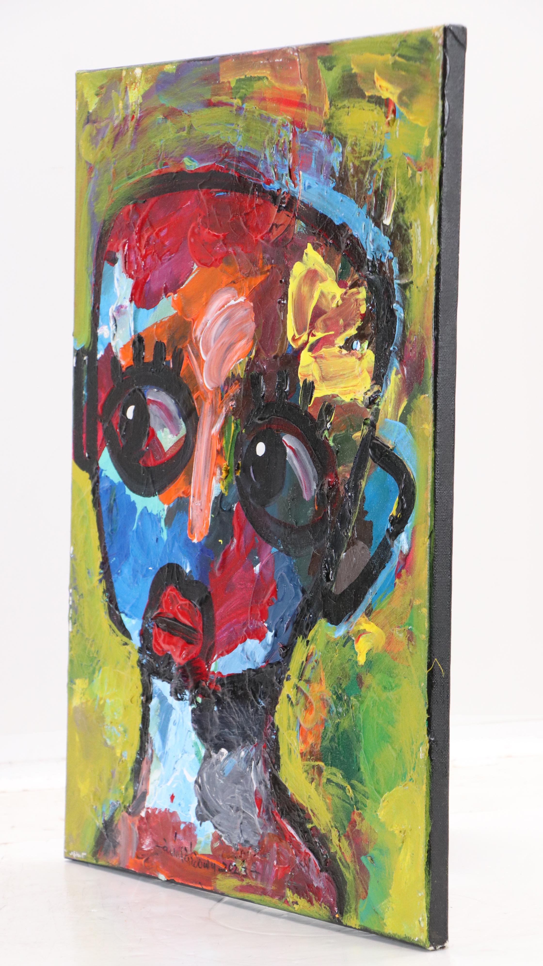 Abiola Idowu Stylized Acrylic Portrait "Loving You Is A Great Deal," 2023