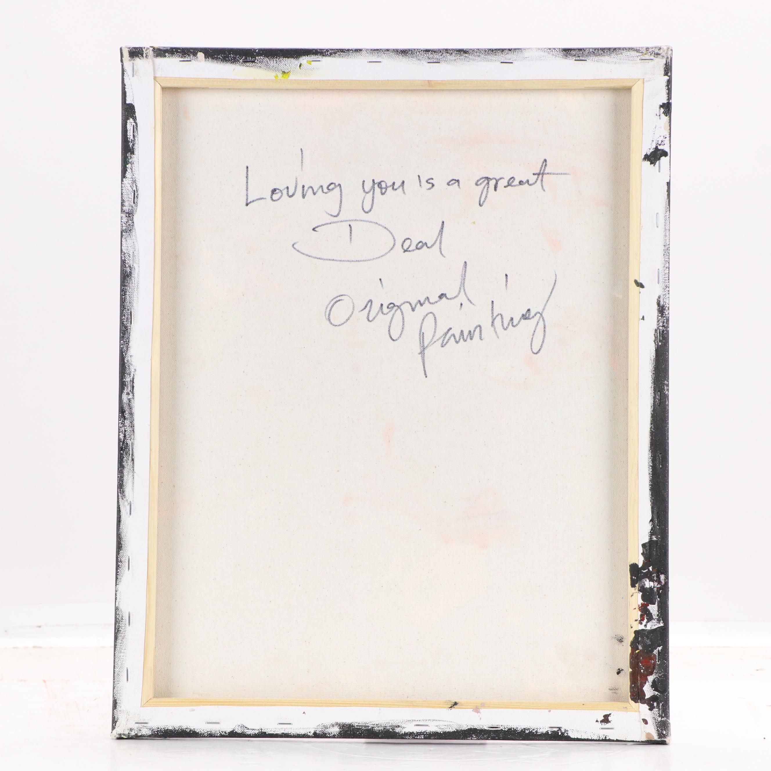 Abiola Idowu Stylized Acrylic Portrait "Loving You Is A Great Deal," 2023