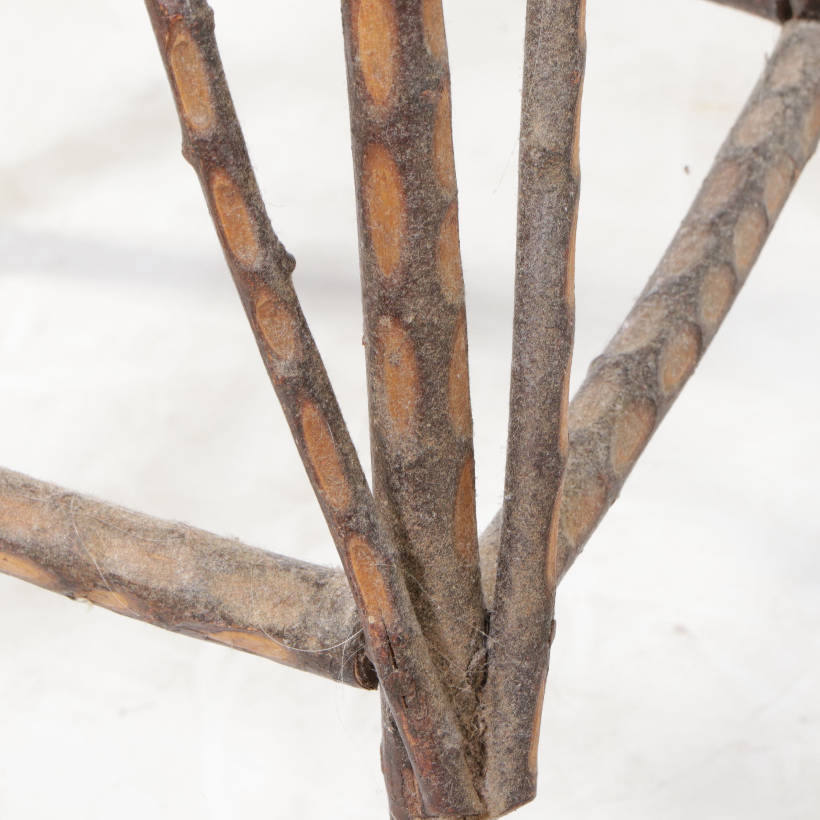Robert Beaven Pine and Carved Twig Accent Table