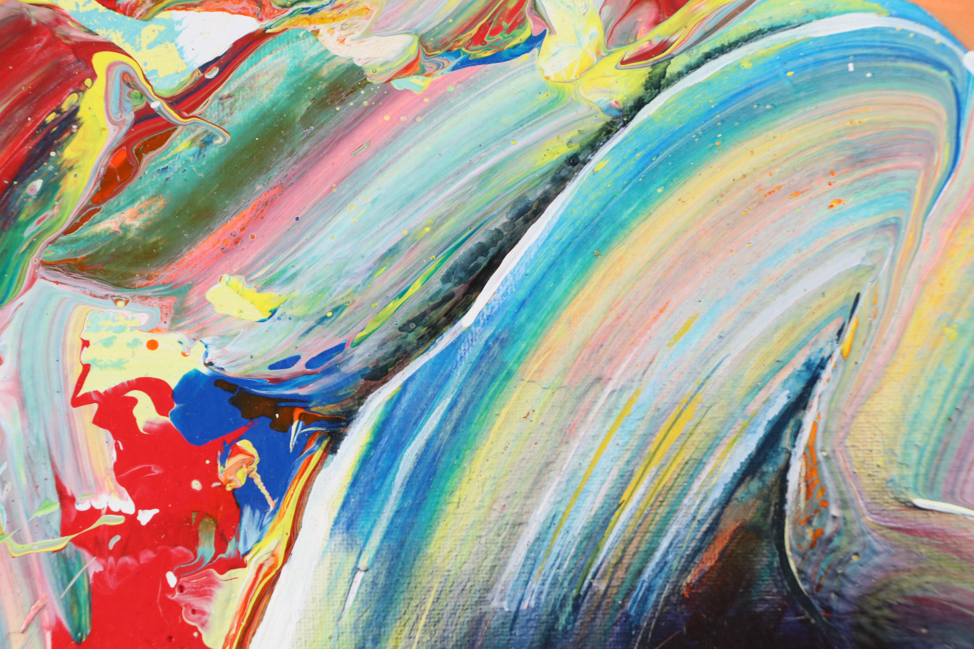 Abiola Idowu Stylized Acrylic Portrait "Benefits," 2023