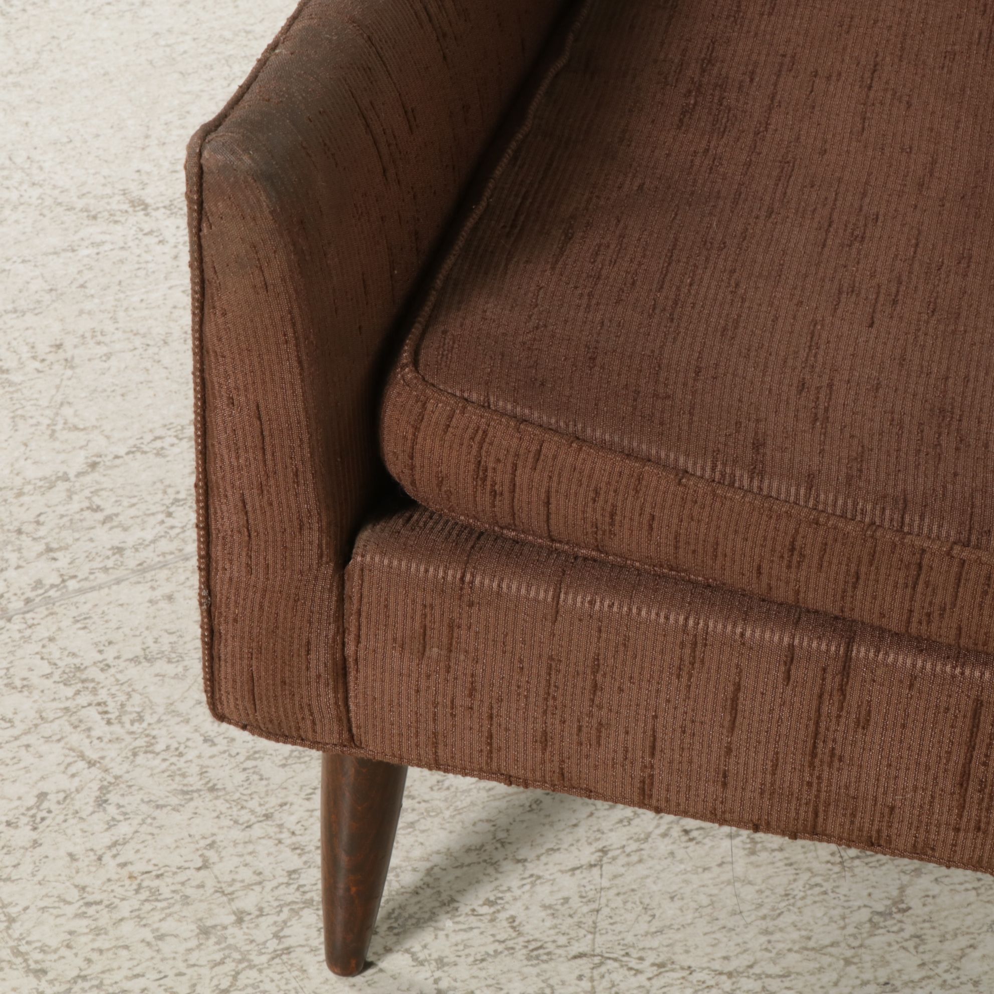 Two Mid Century Modern Upholstered Lounge Chairs