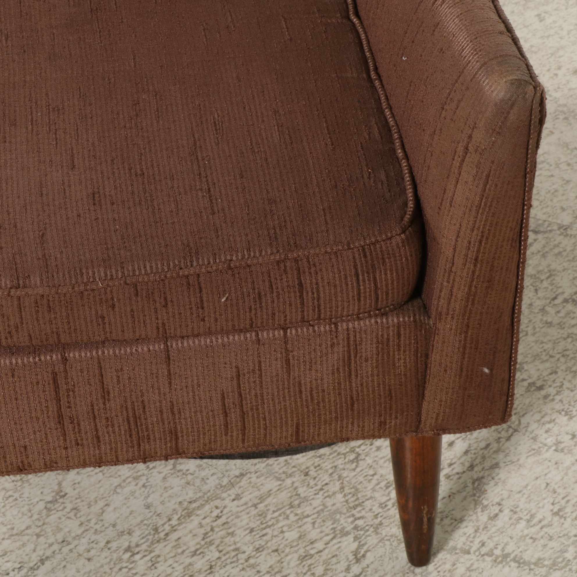 Two Mid Century Modern Upholstered Lounge Chairs