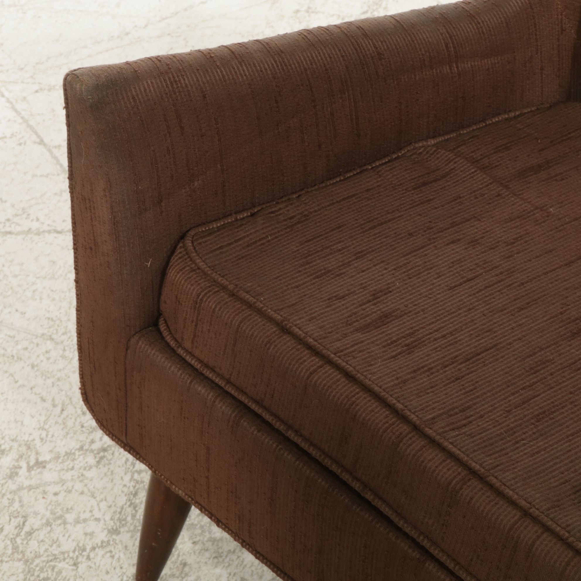 Two Mid Century Modern Upholstered Lounge Chairs