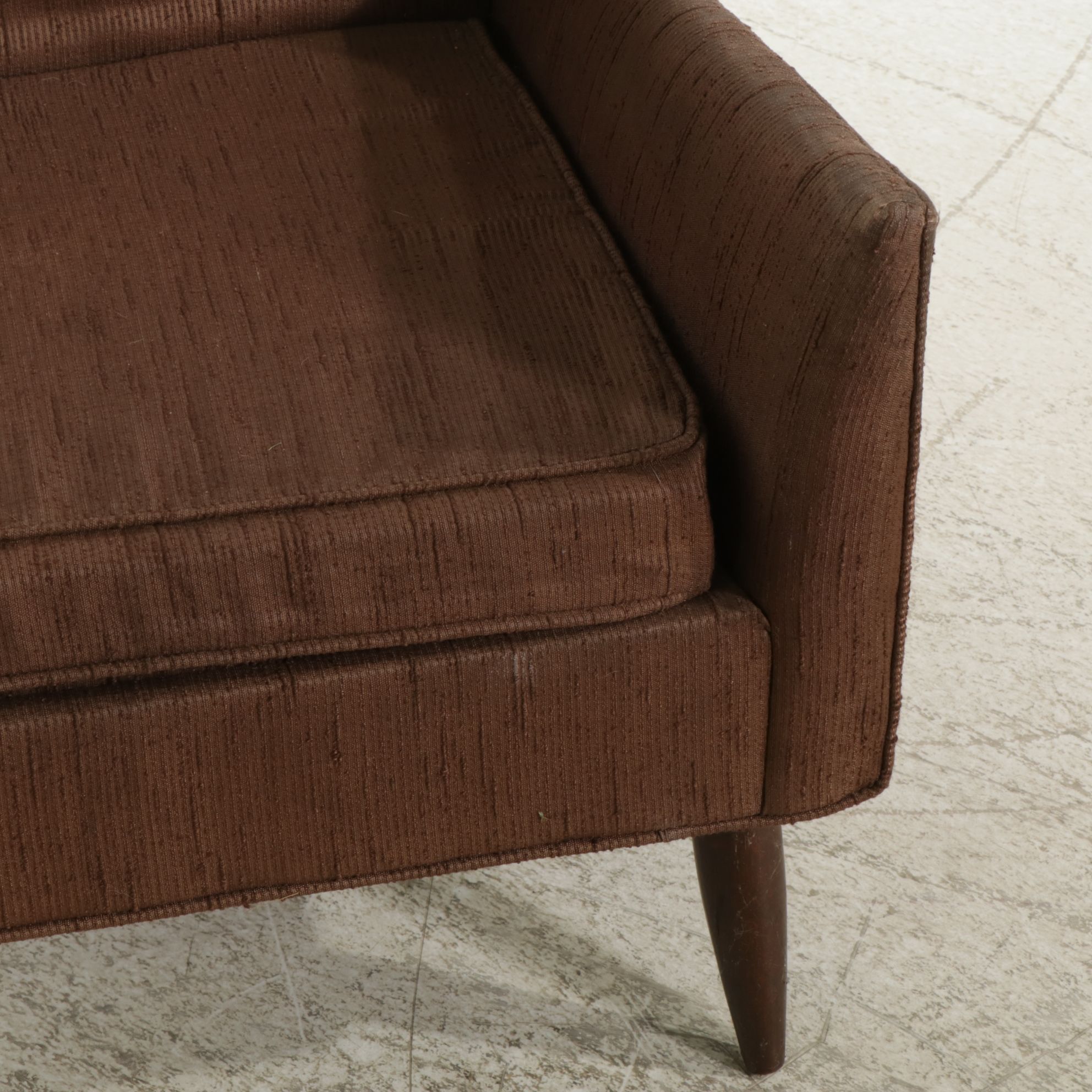 Two Mid Century Modern Upholstered Lounge Chairs