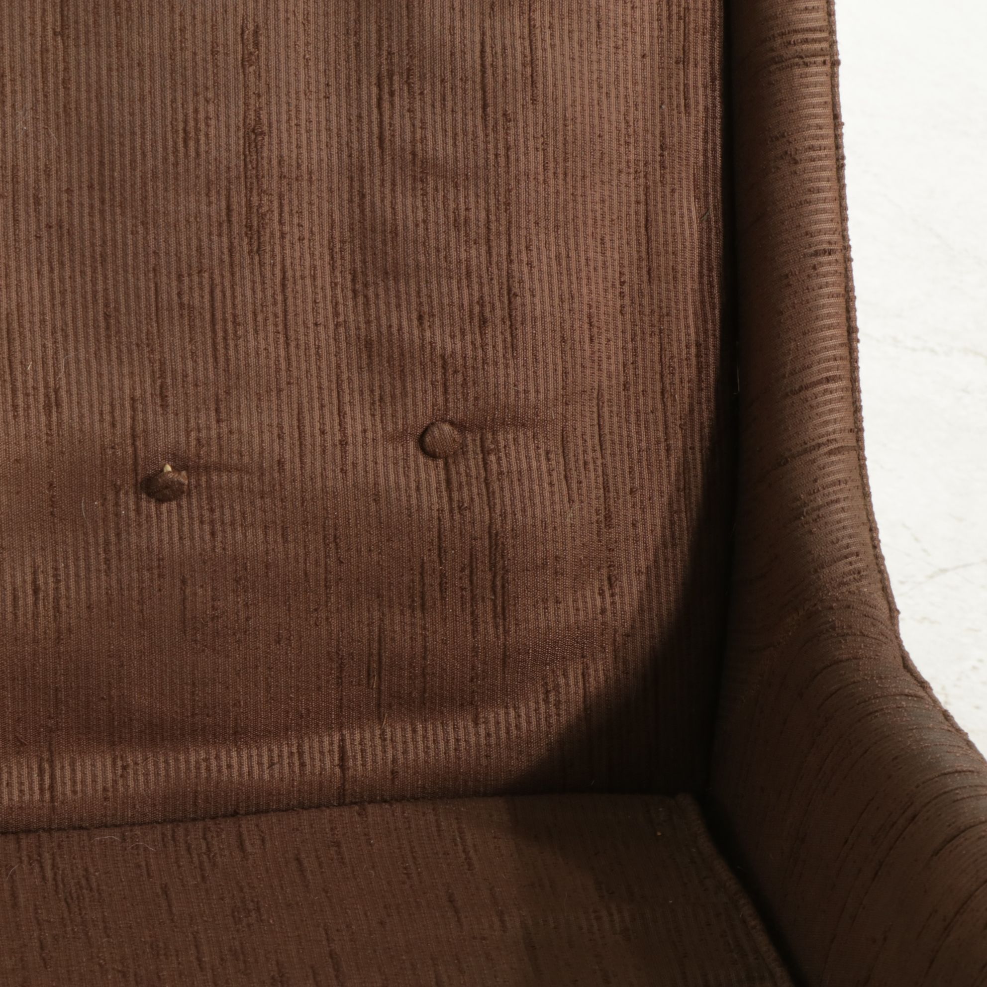 Two Mid Century Modern Upholstered Lounge Chairs