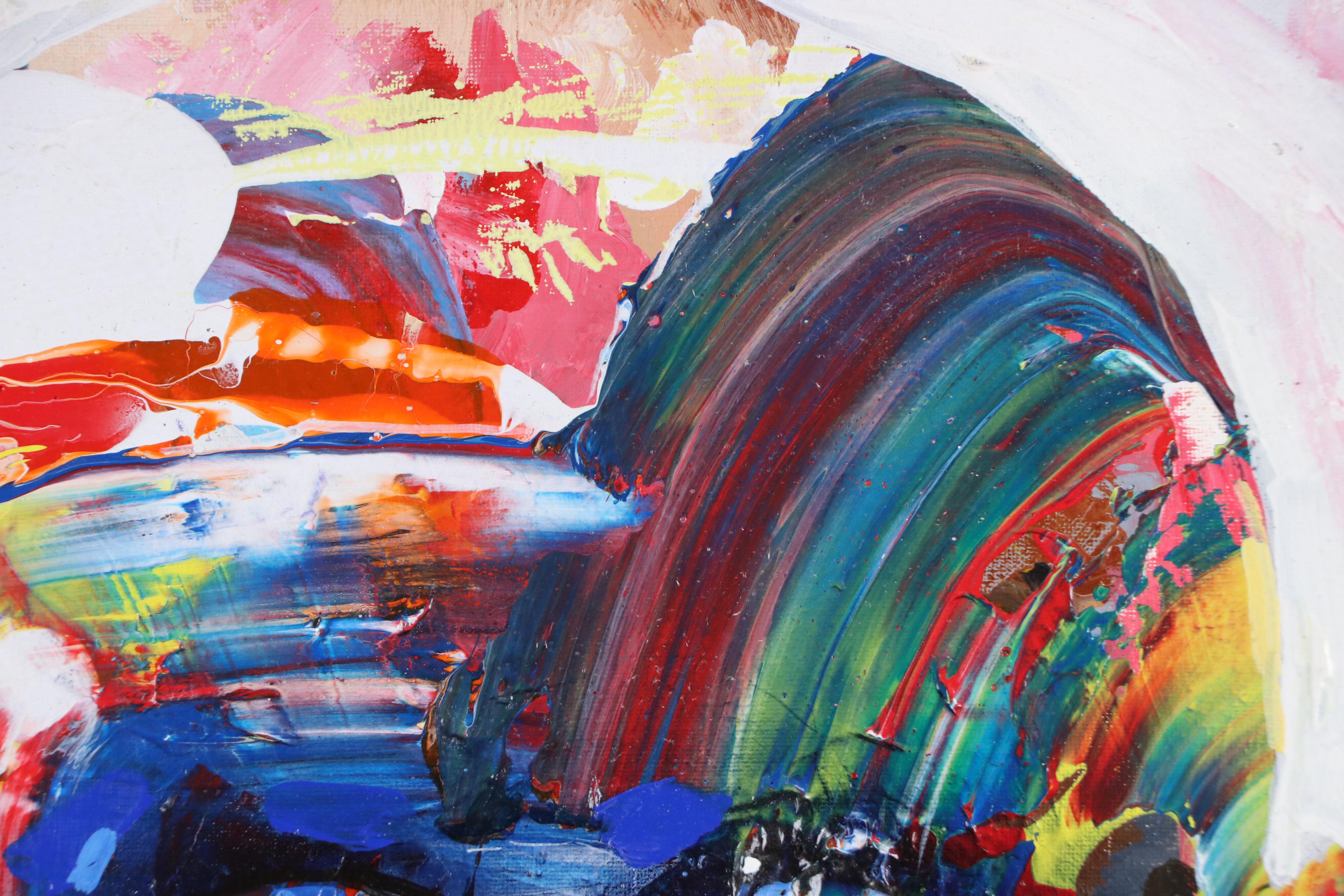 Abiola Idowu Stylized Acrylic Portrait "Yellow Light," 2023