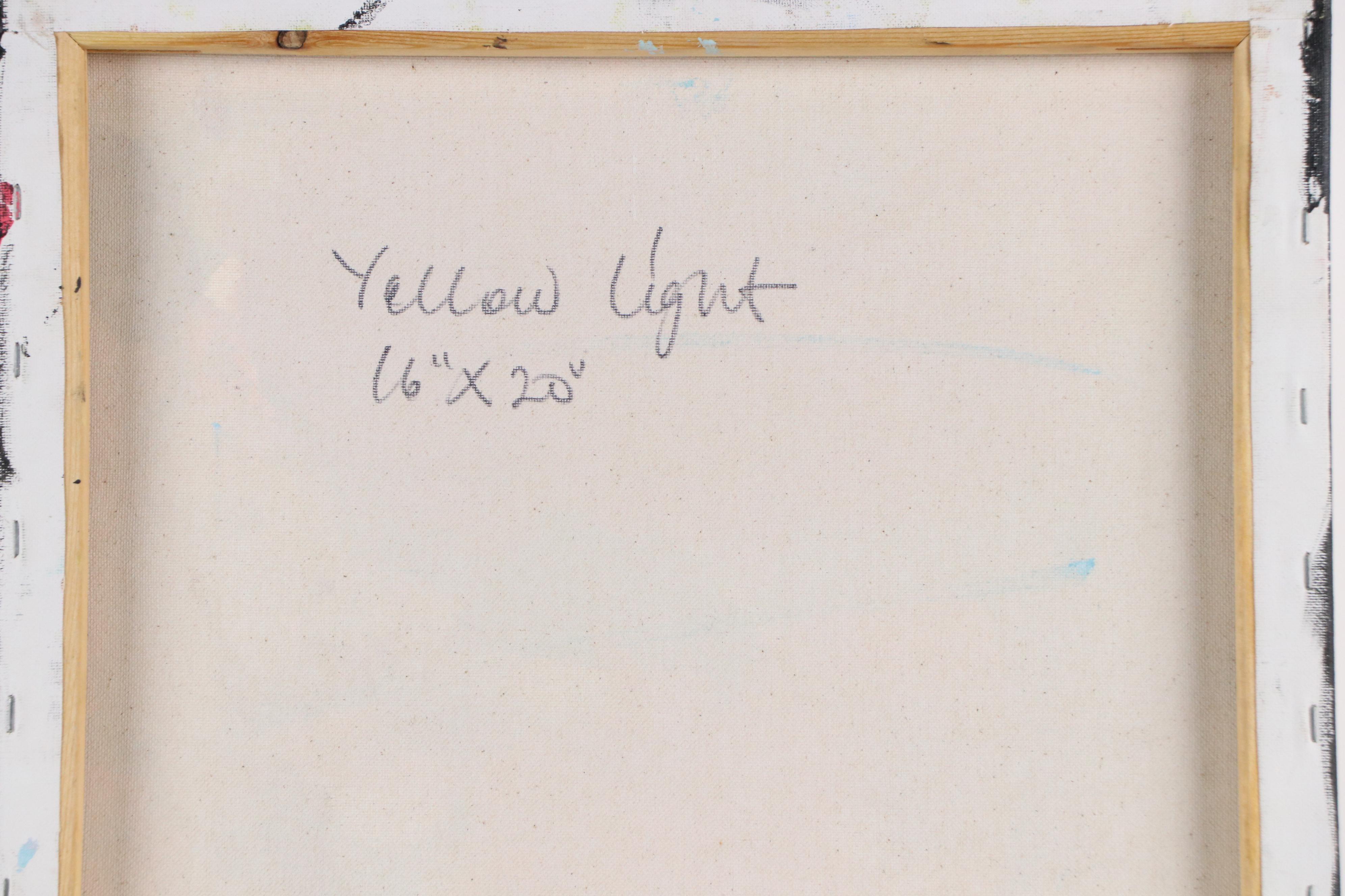 Abiola Idowu Stylized Acrylic Portrait "Yellow Light," 2023