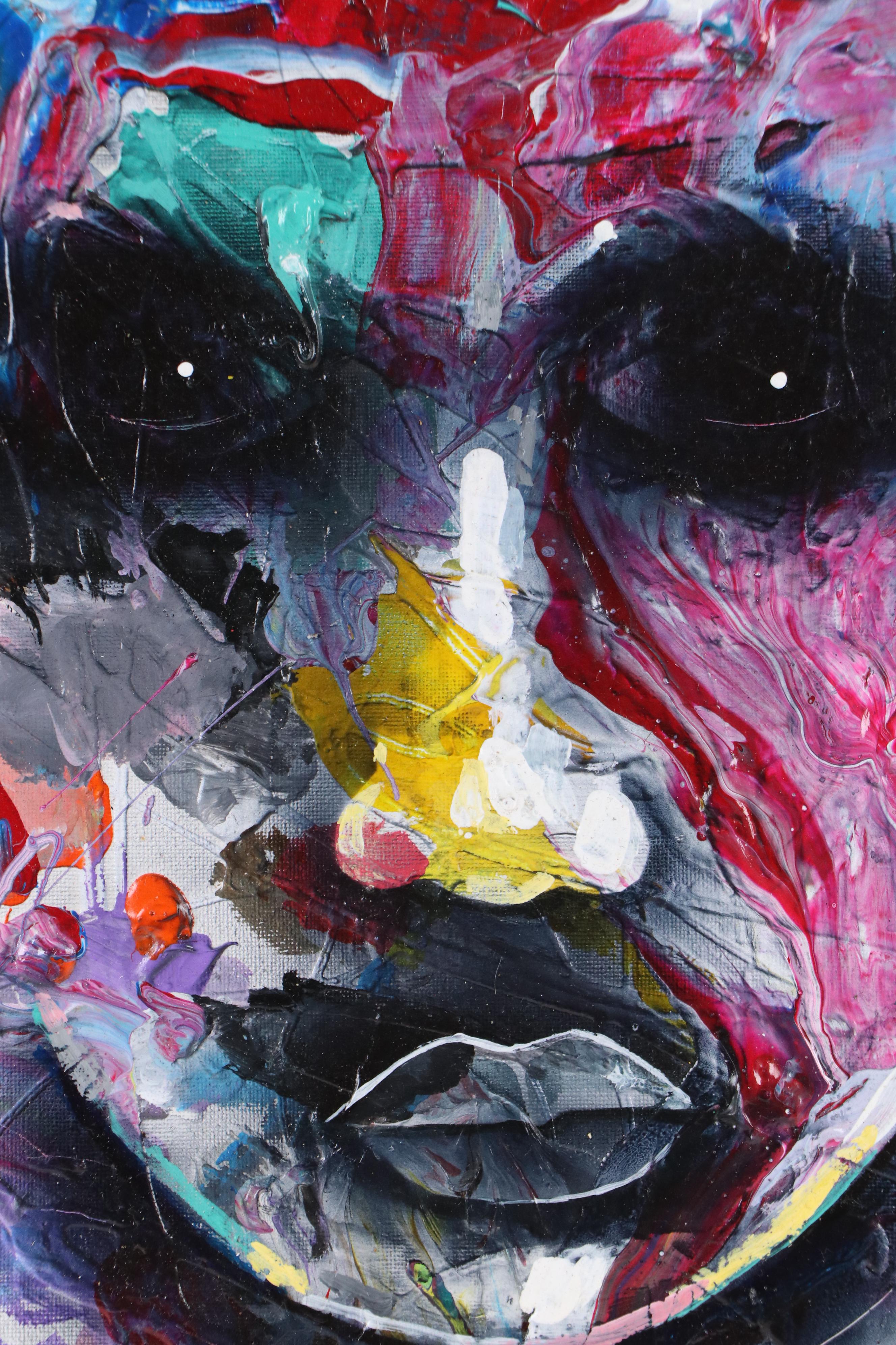 Abiola Idowu Stylized Acrylic Portrait "Answer," 2023