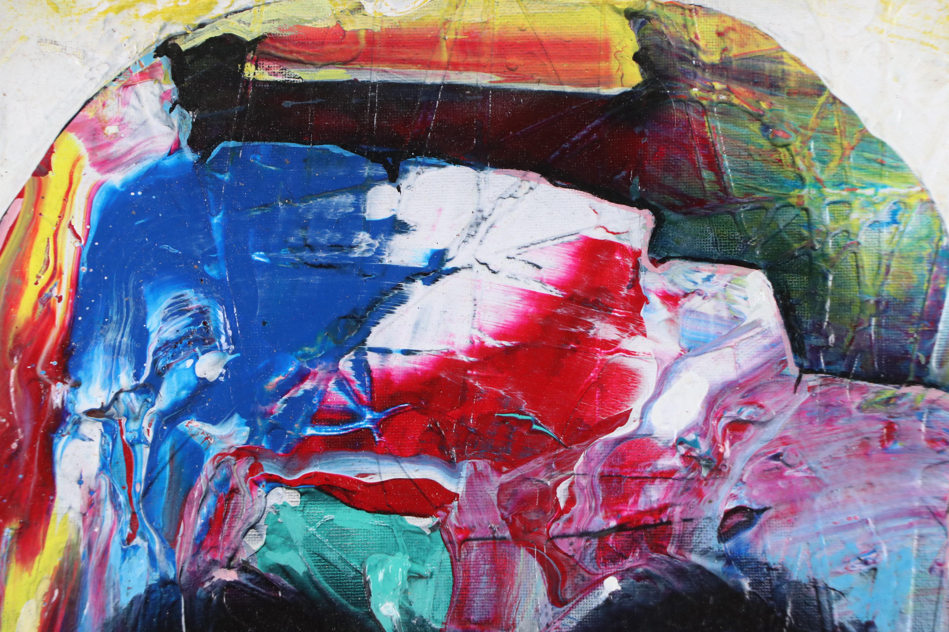 Abiola Idowu Stylized Acrylic Portrait "Answer," 2023