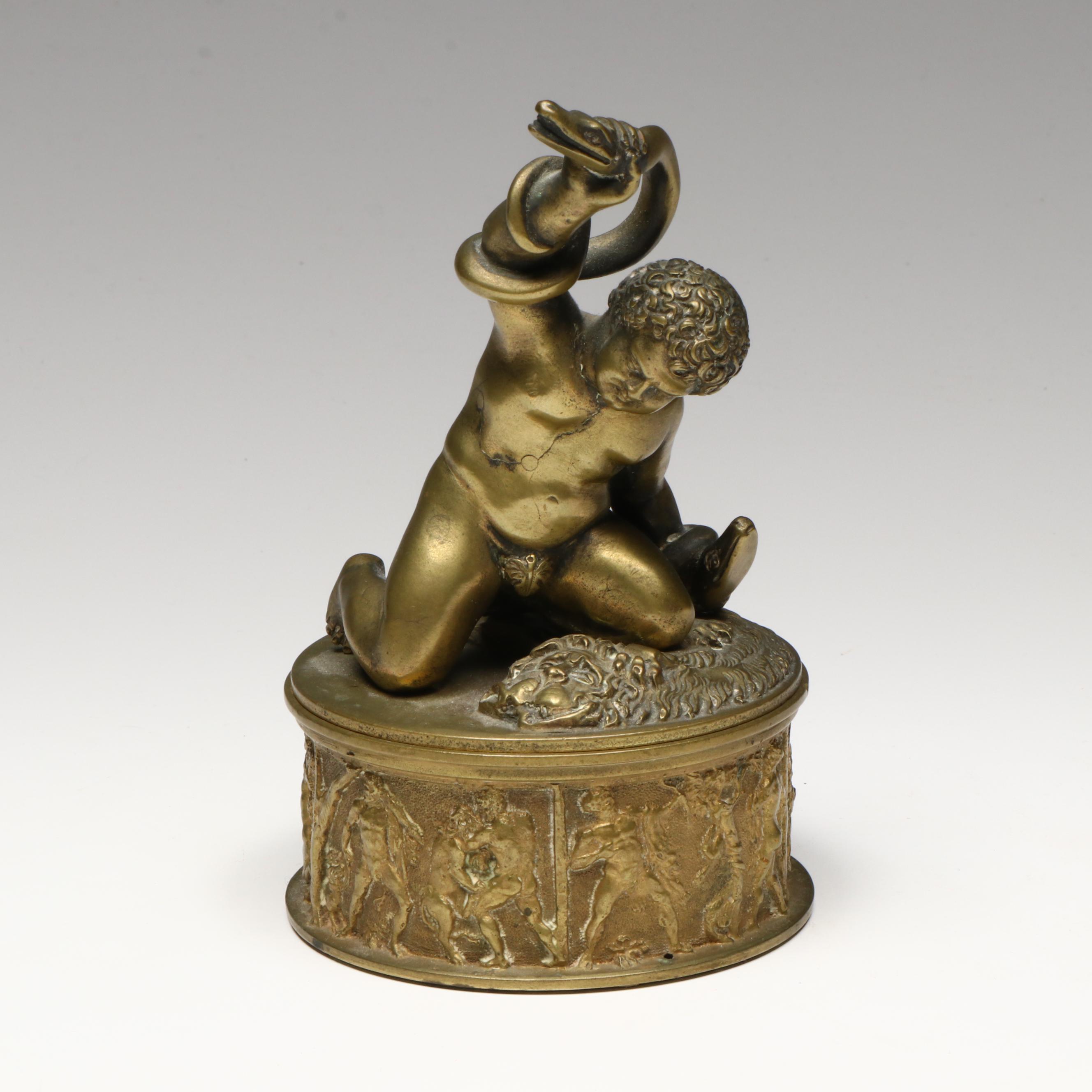 Antique Grand Tour Gilt Bronze Box, 19th Century