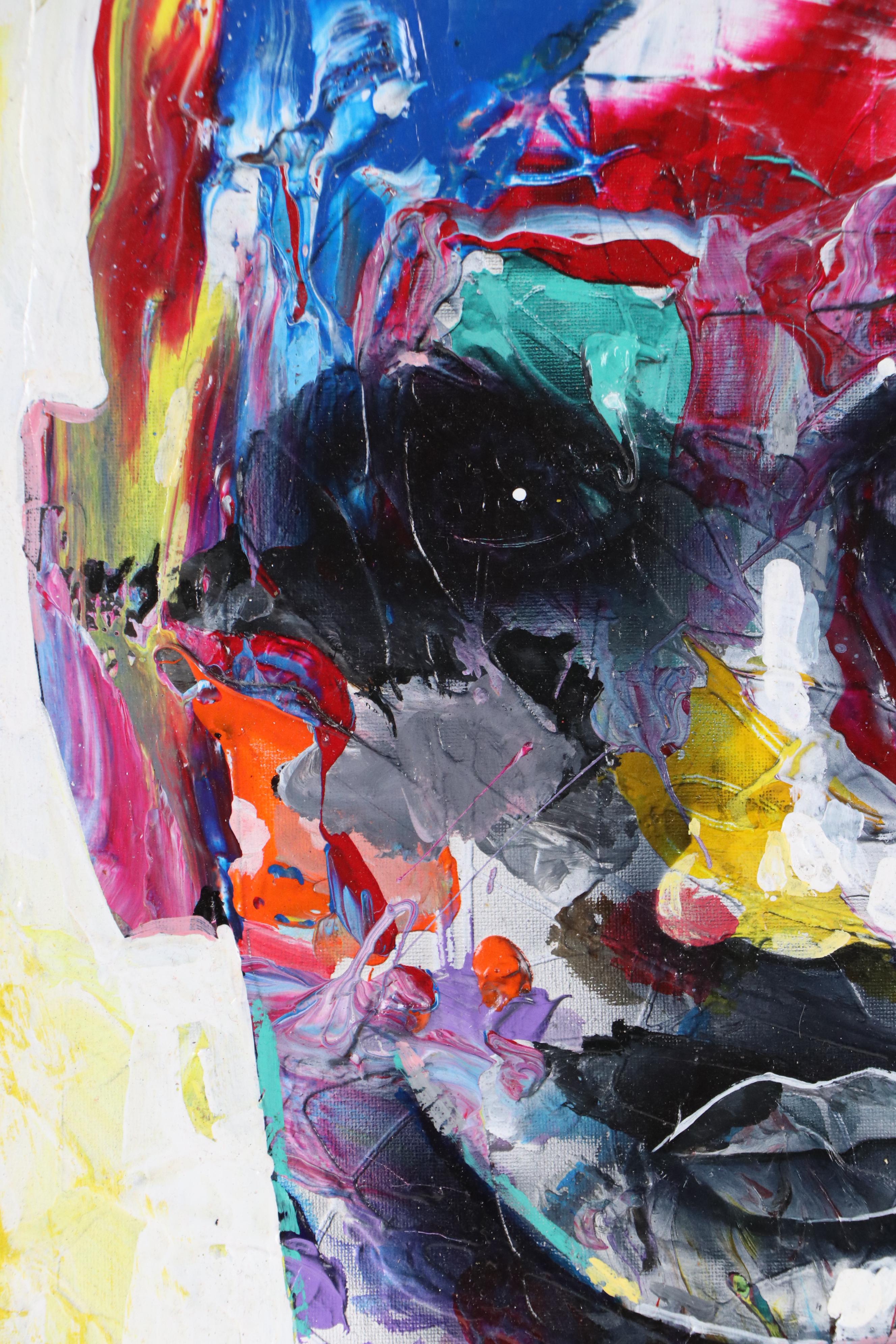 Abiola Idowu Stylized Acrylic Portrait "Answer," 2023