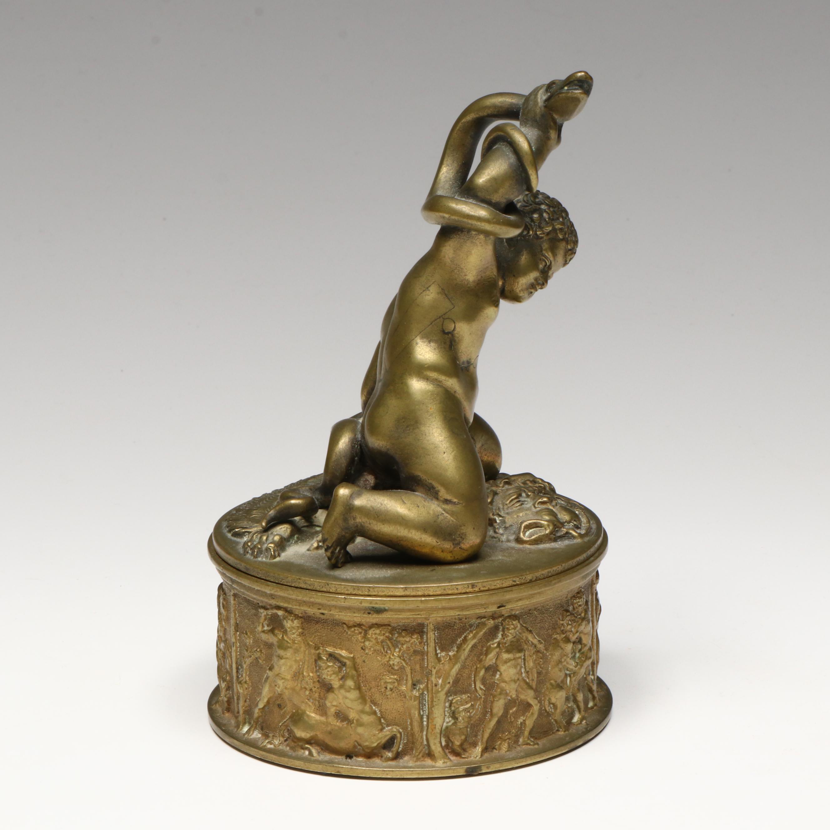 Antique Grand Tour Gilt Bronze Box, 19th Century