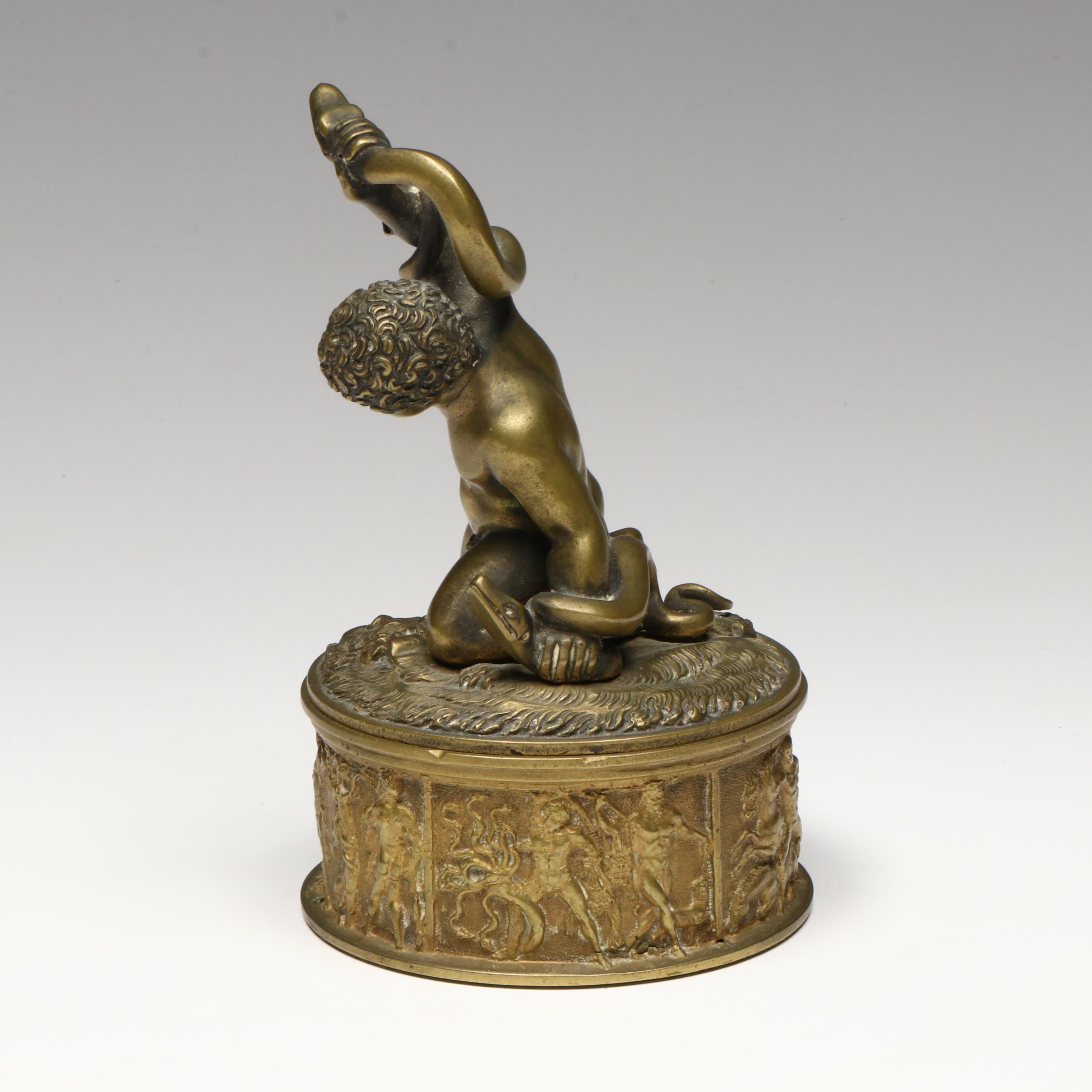 Antique Grand Tour Gilt Bronze Box, 19th Century