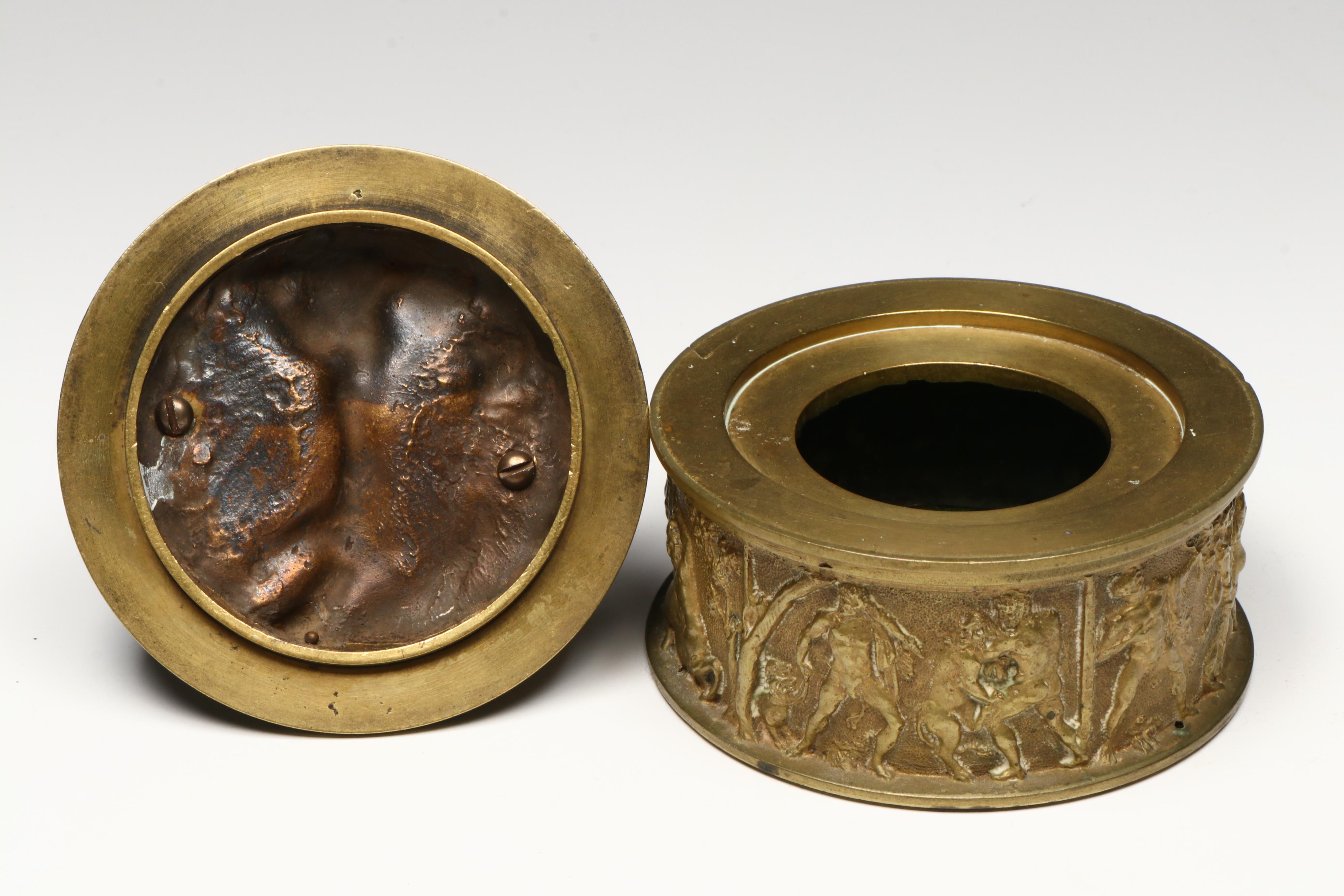 Antique Grand Tour Gilt Bronze Box, 19th Century