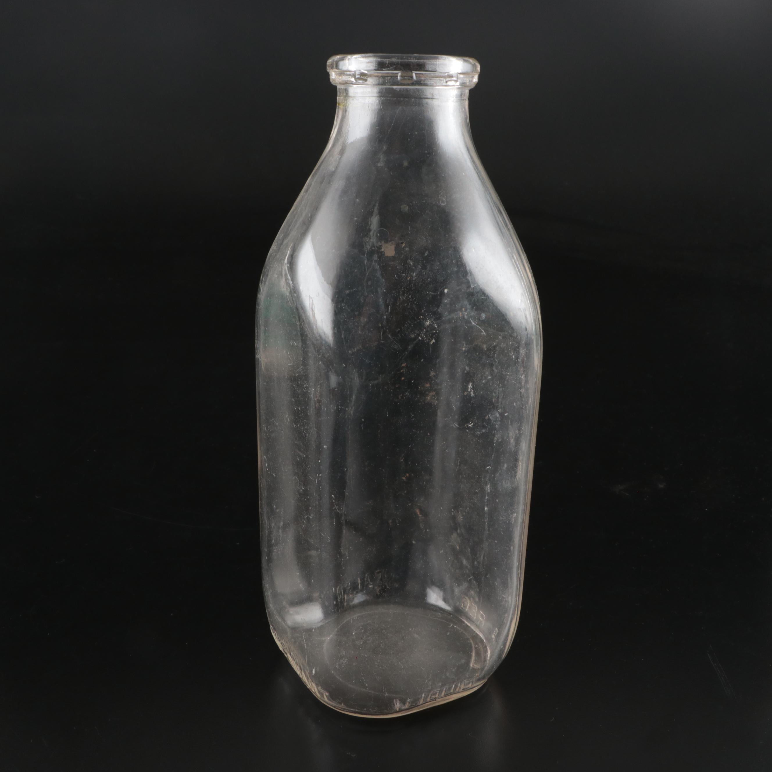 Spring Hill Dairy and Other Glass Dairy Bottles, Mid-20th Century