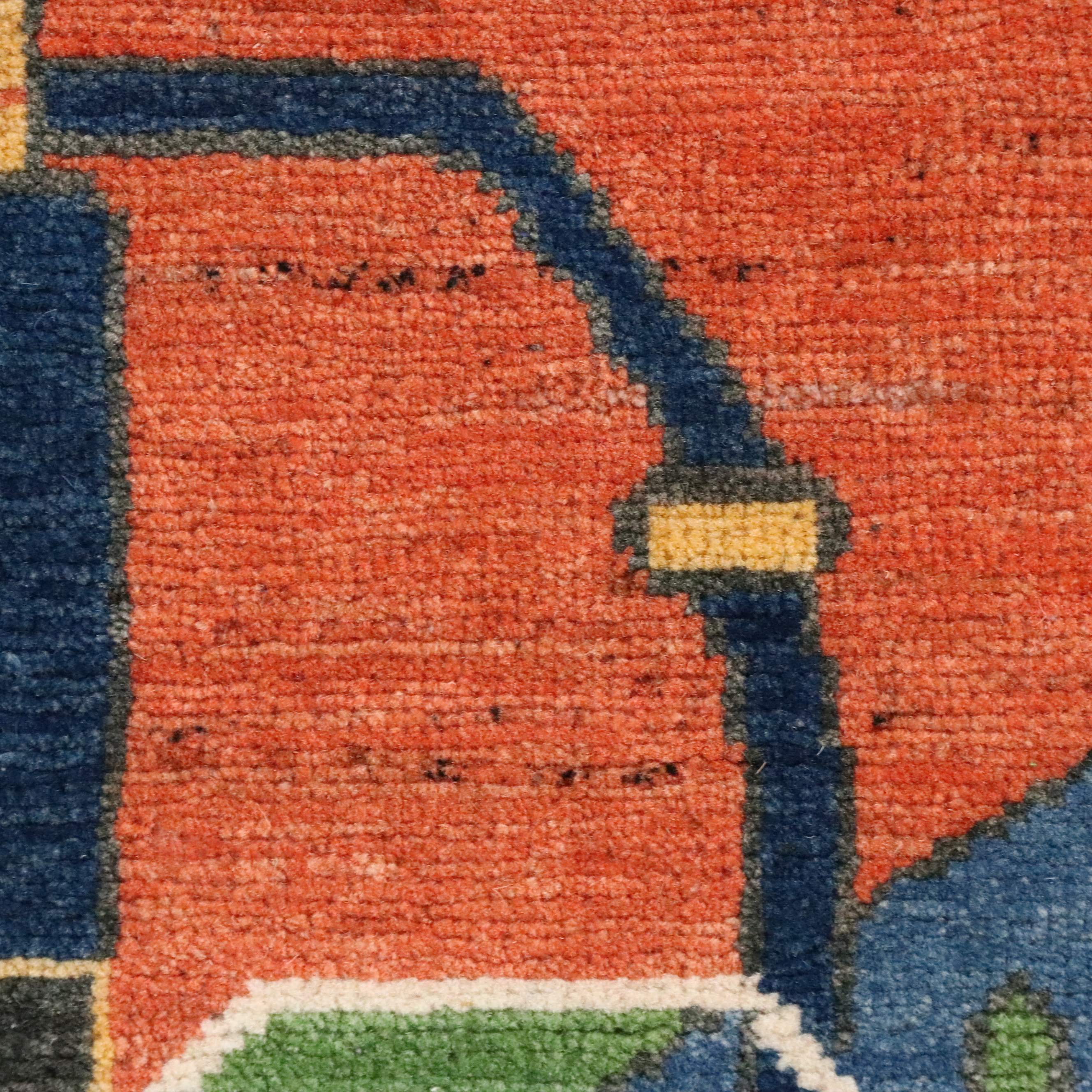 5' x 7'3 Hand-Knotted Afghan Pictorial War Area Rug