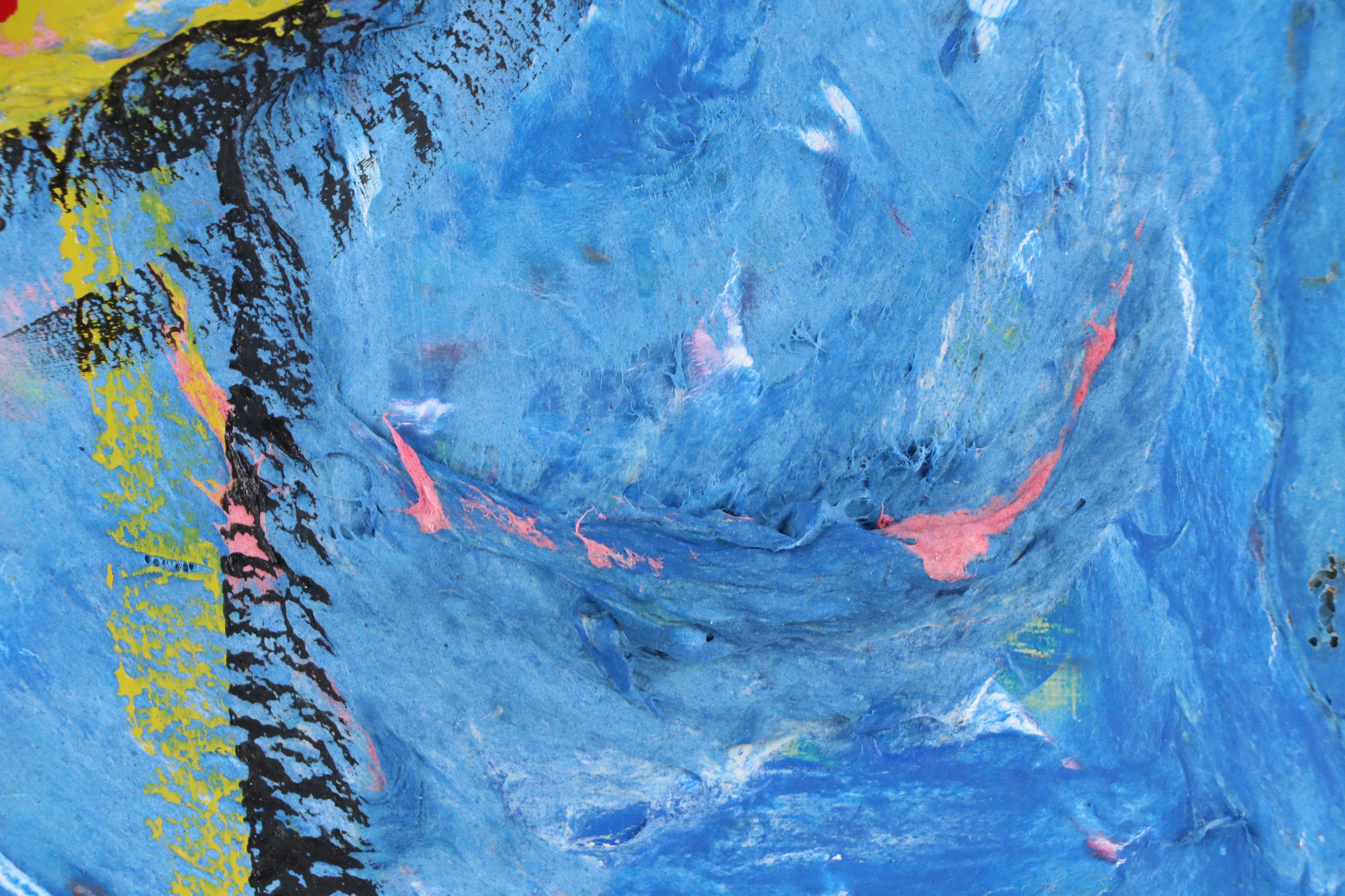 Abiola Idowu Stylized Mixed Media Portrait "Letter To My Hubby," 21st Century