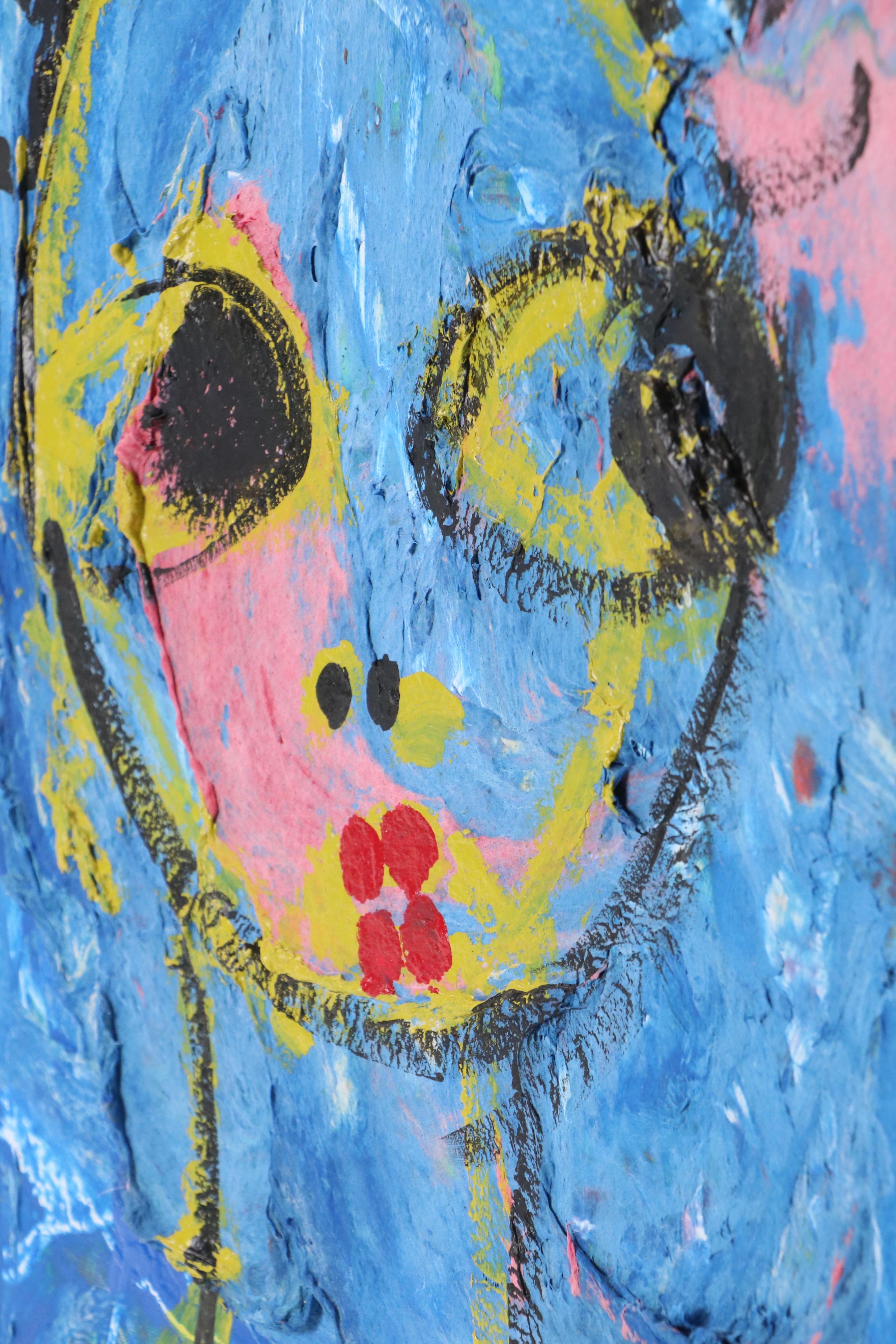 Abiola Idowu Stylized Mixed Media Portrait "Letter To My Hubby," 21st Century