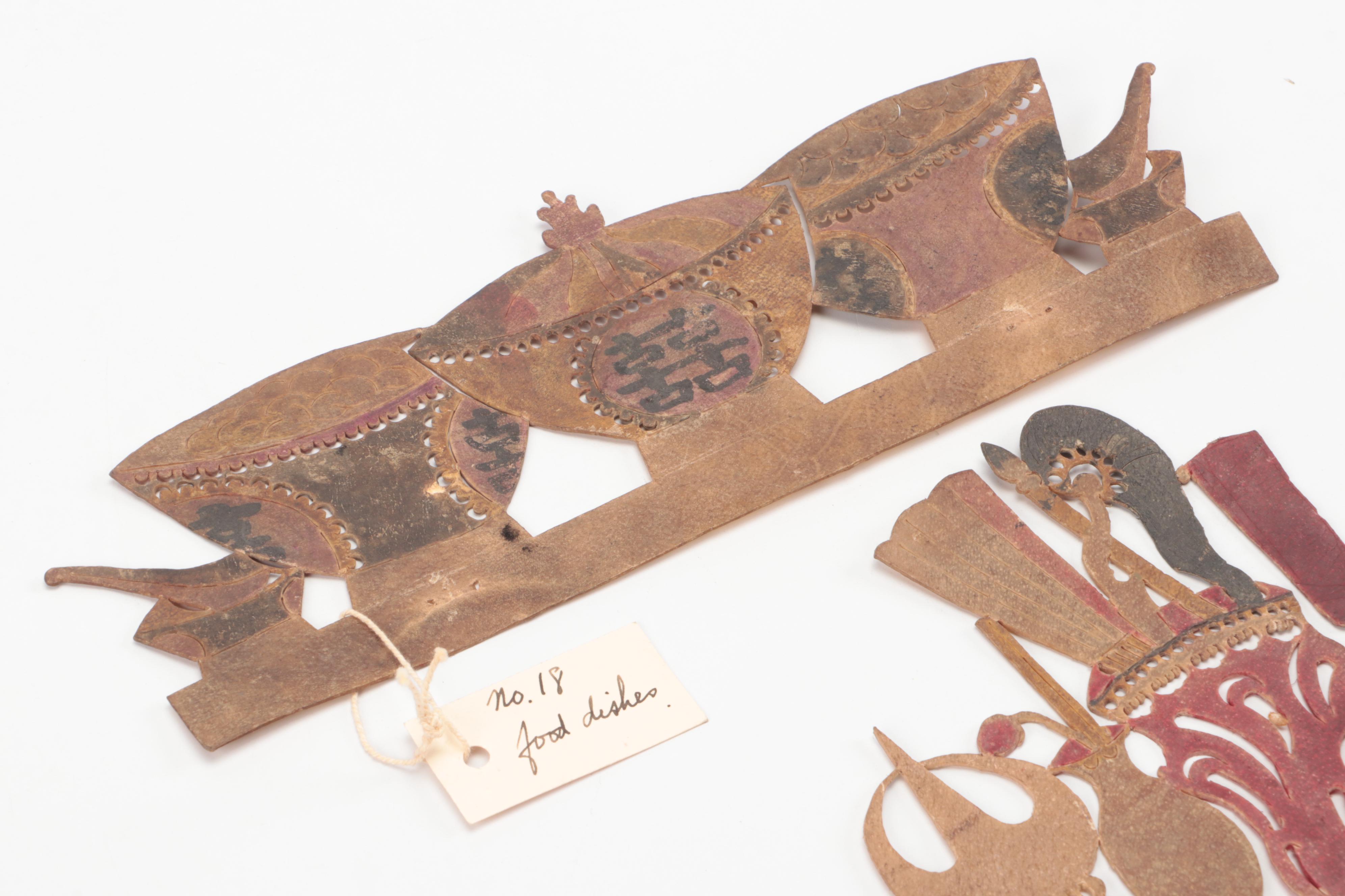 Chinese Food Tray and Stationery Tray Vellum Shadow Puppet Accessories