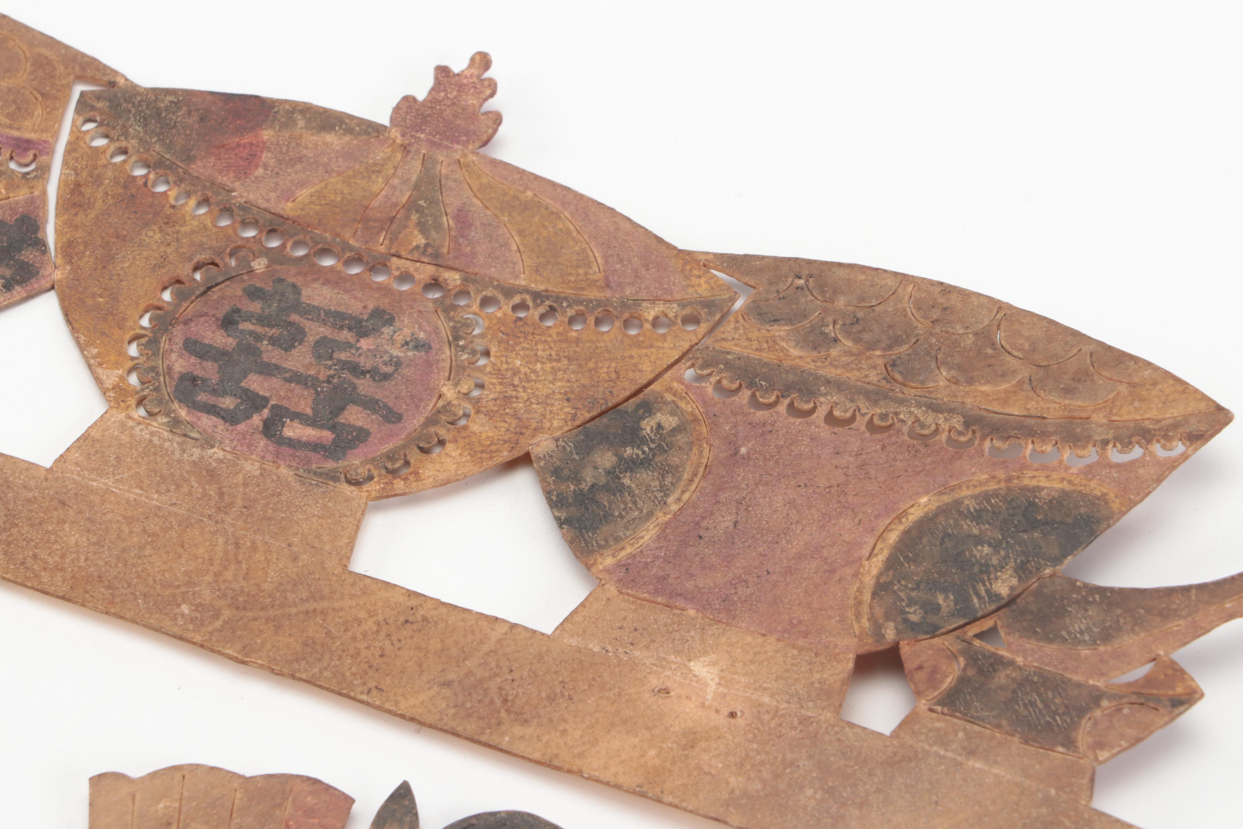 Chinese Food Tray and Stationery Tray Vellum Shadow Puppet Accessories