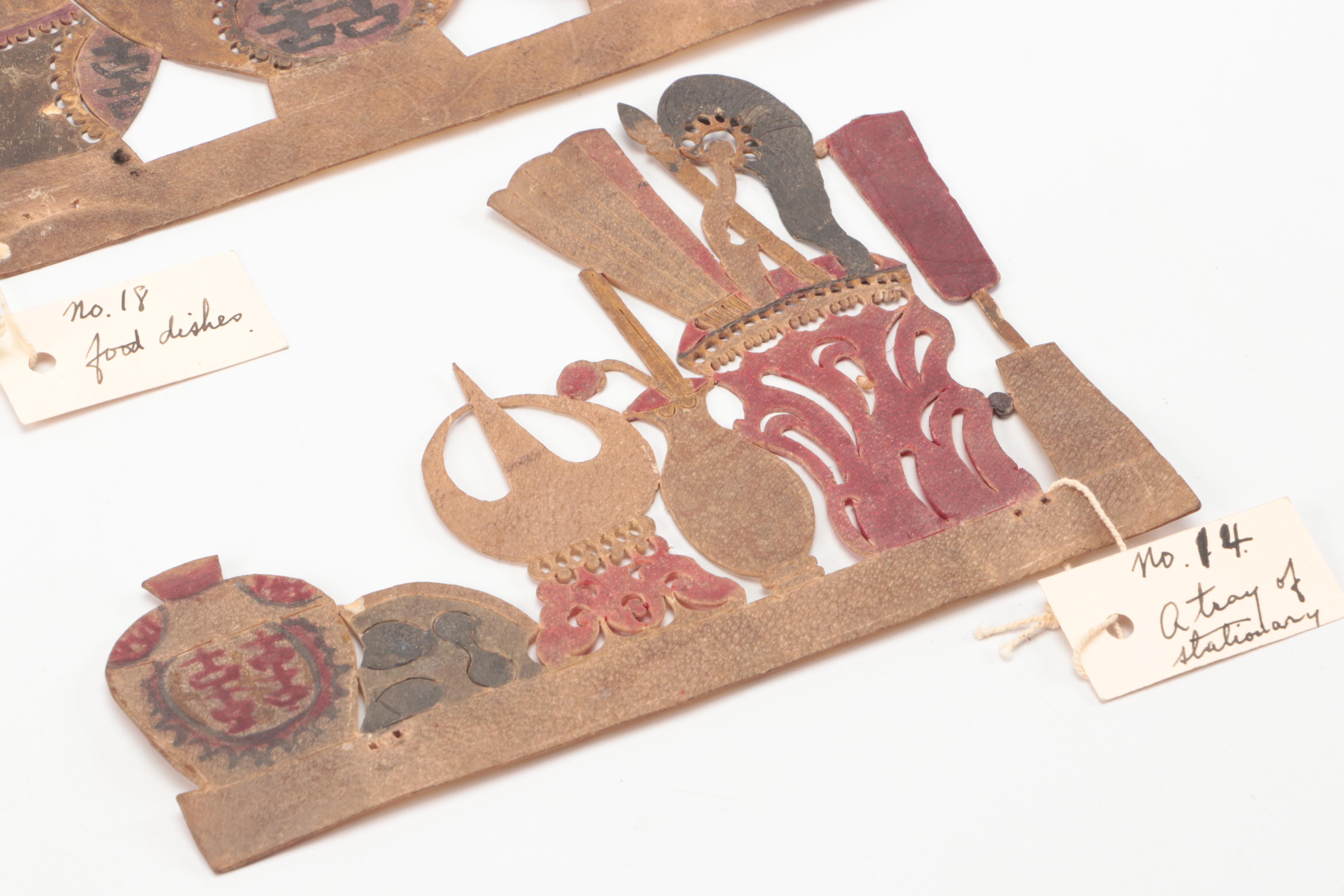 Chinese Food Tray and Stationery Tray Vellum Shadow Puppet Accessories