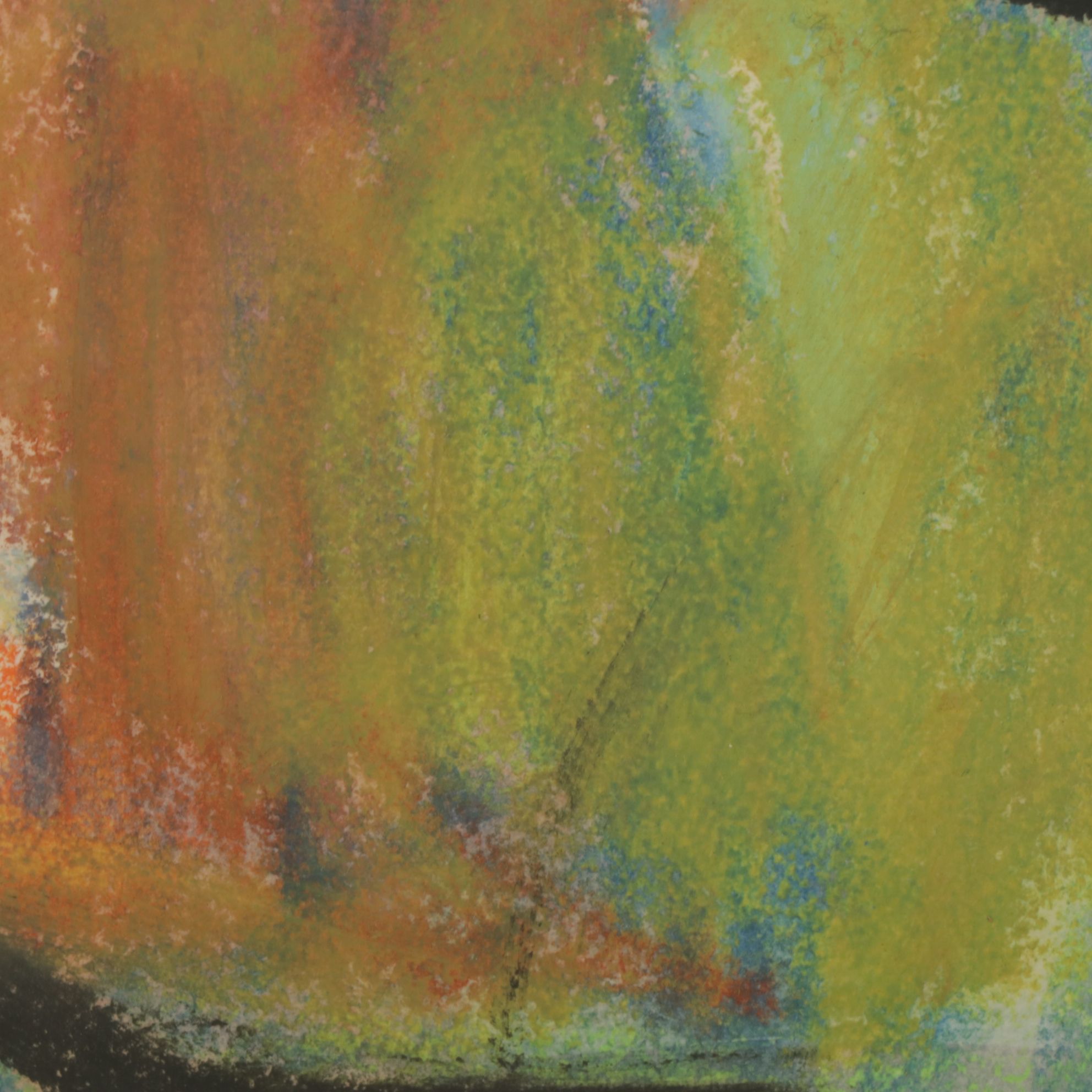 Mildred L. Chapin "#13 Black Bird" Oil Pastel and Paint Composition, 1986