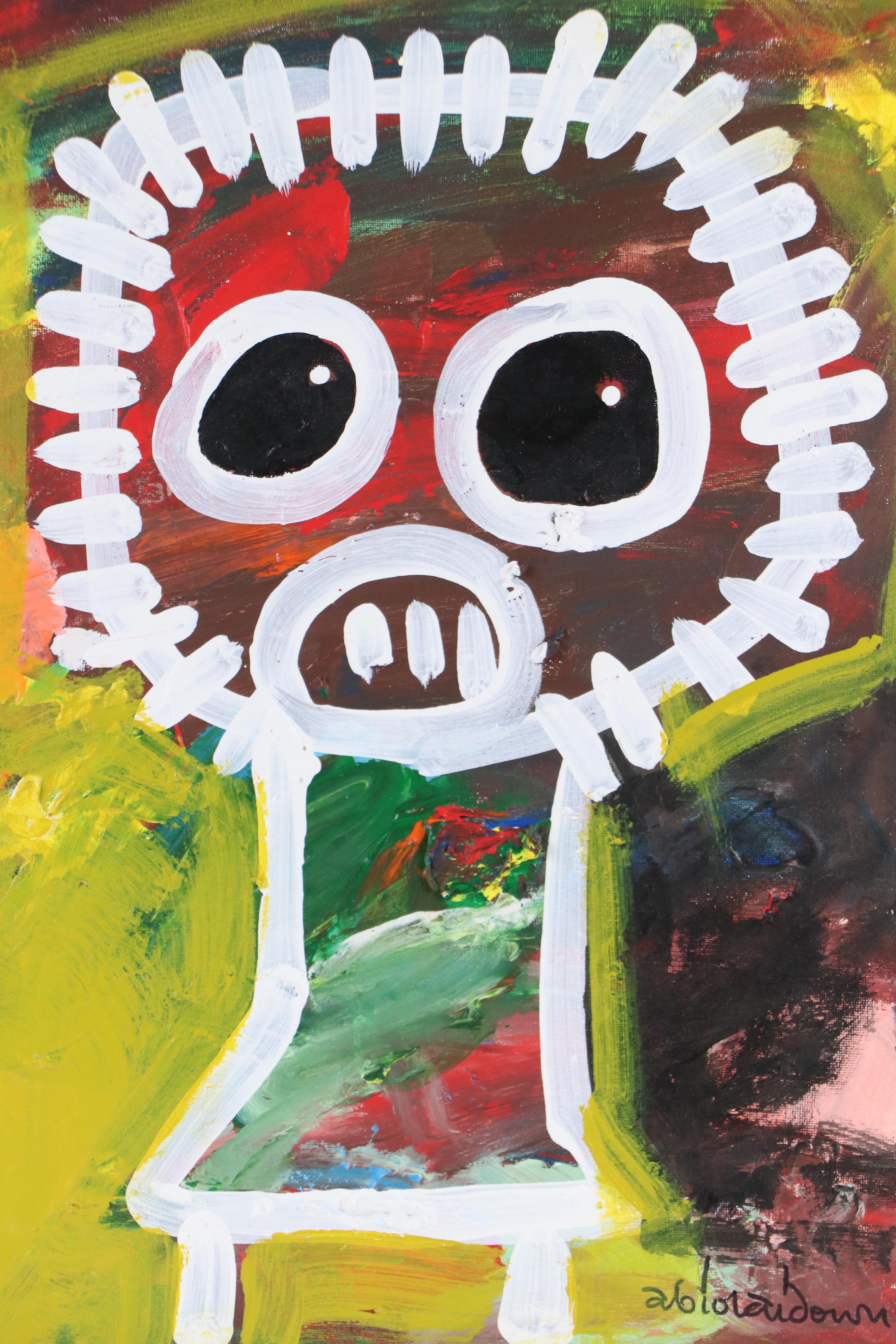 Abiola Idowu Stylized Mixed Media Portrait "Vanity III," 2023