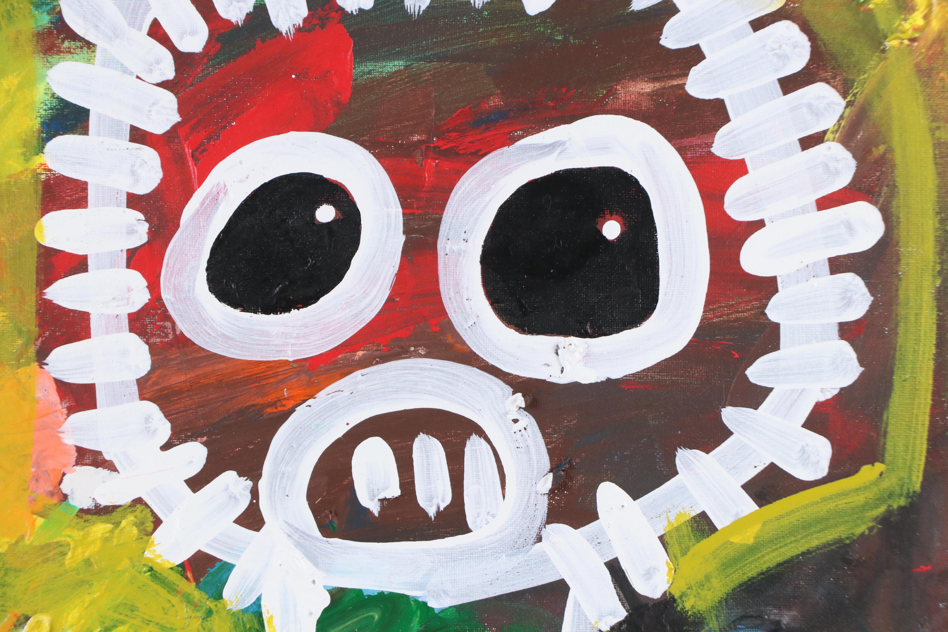 Abiola Idowu Stylized Mixed Media Portrait "Vanity III," 2023