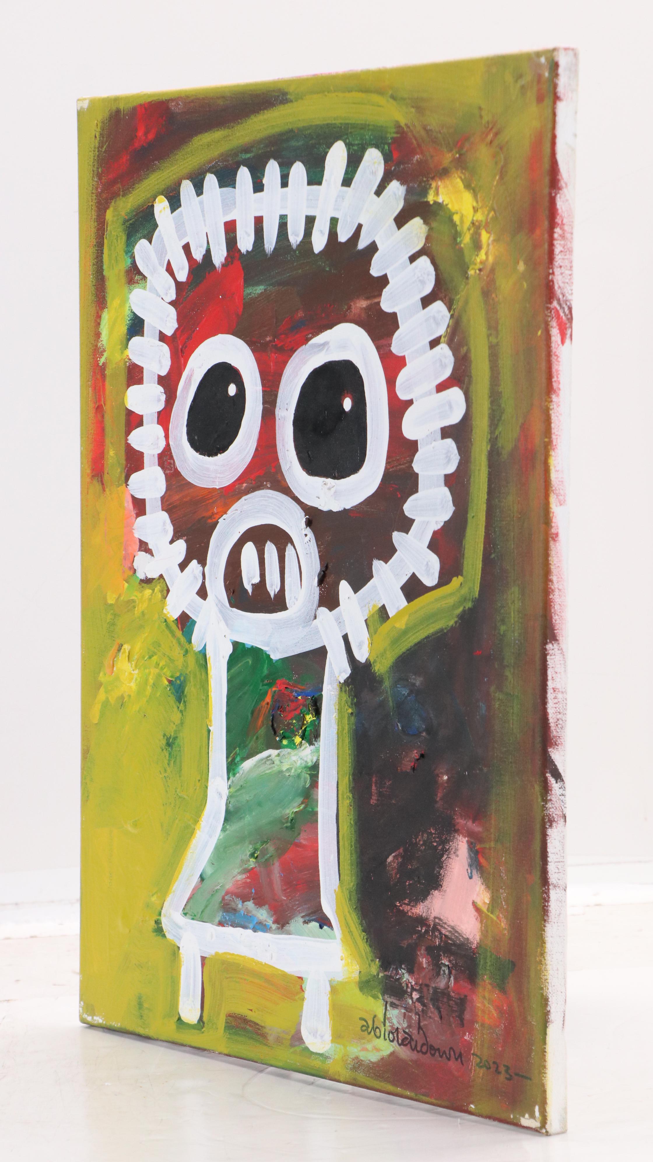 Abiola Idowu Stylized Mixed Media Portrait "Vanity III," 2023