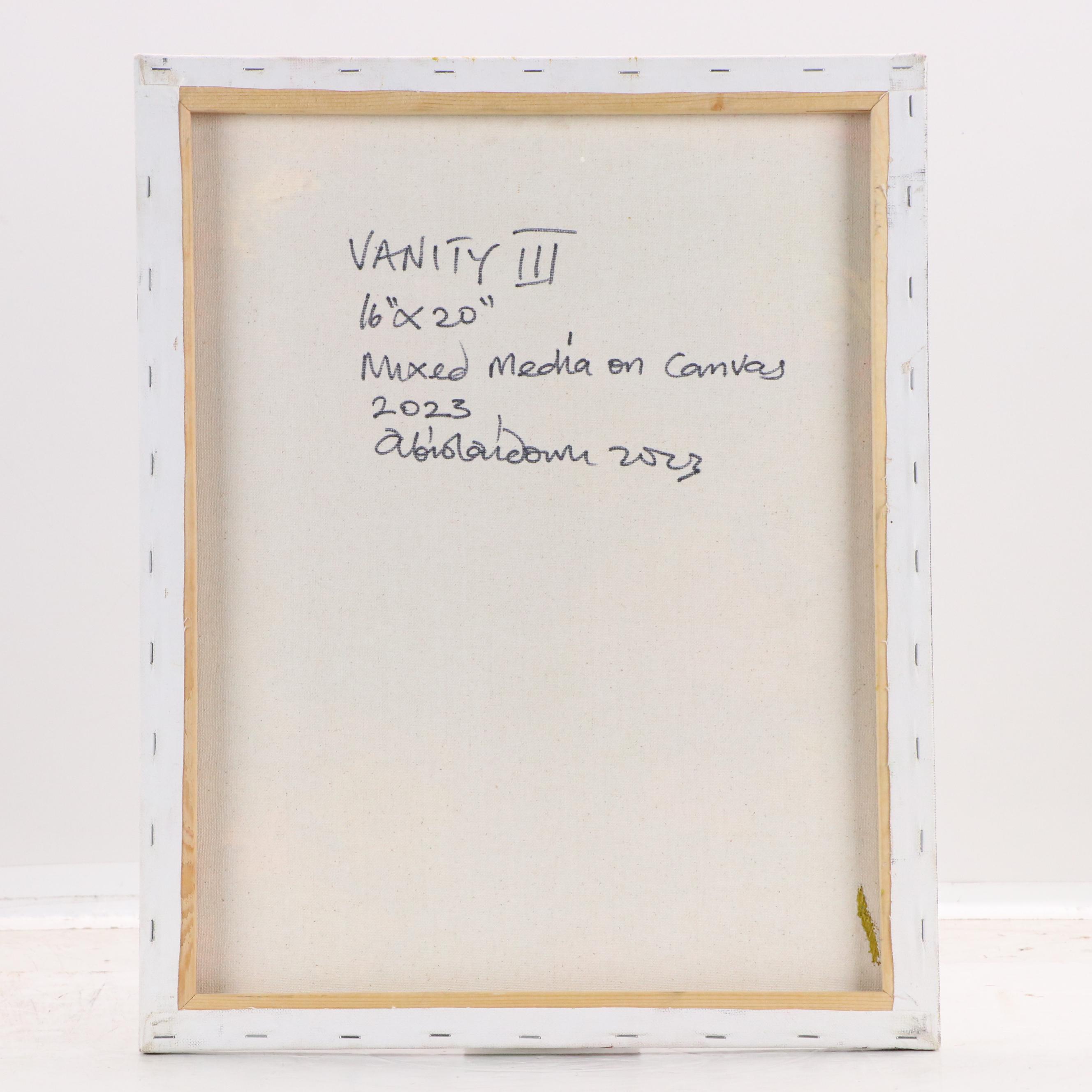 Abiola Idowu Stylized Mixed Media Portrait "Vanity III," 2023