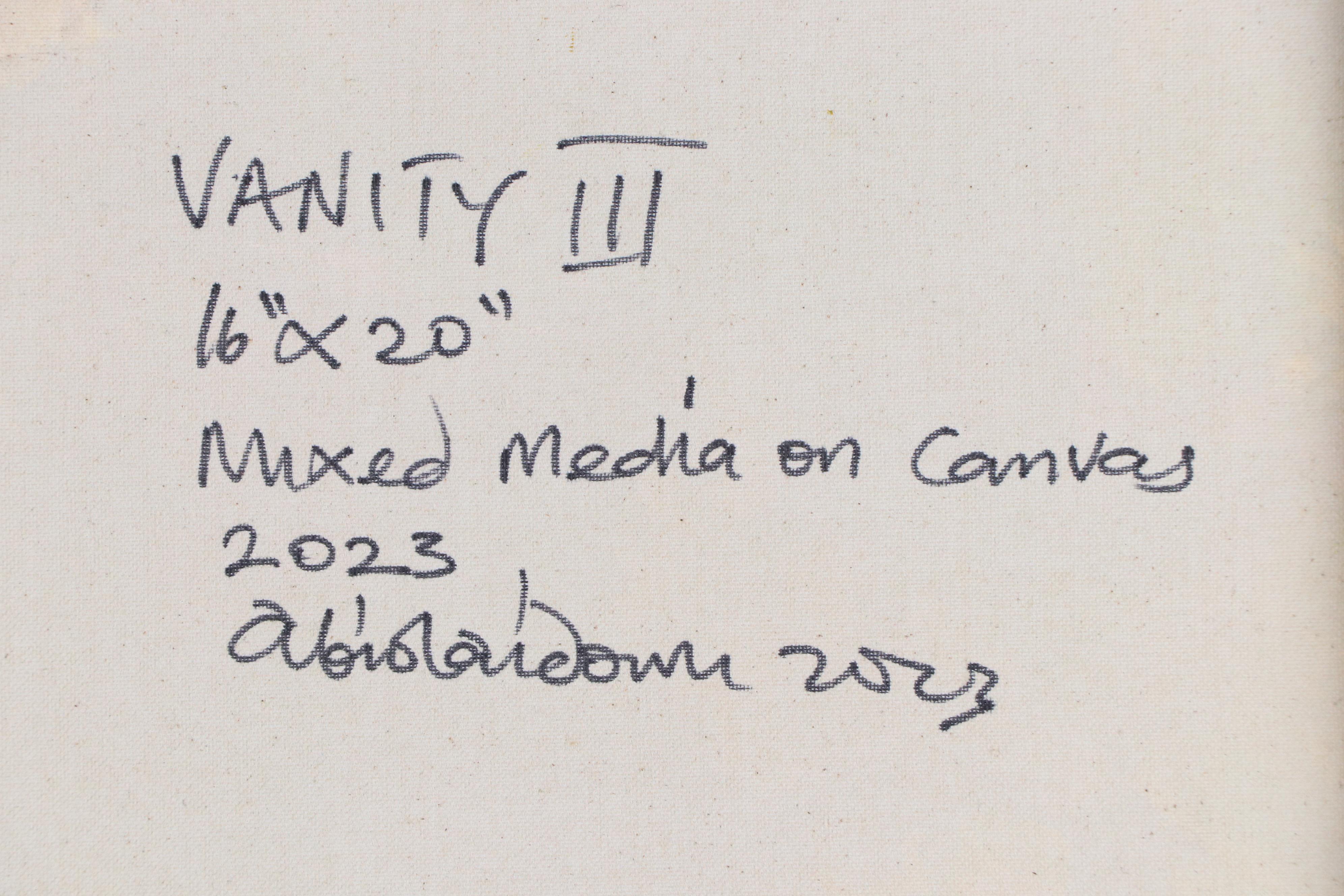 Abiola Idowu Stylized Mixed Media Portrait "Vanity III," 2023