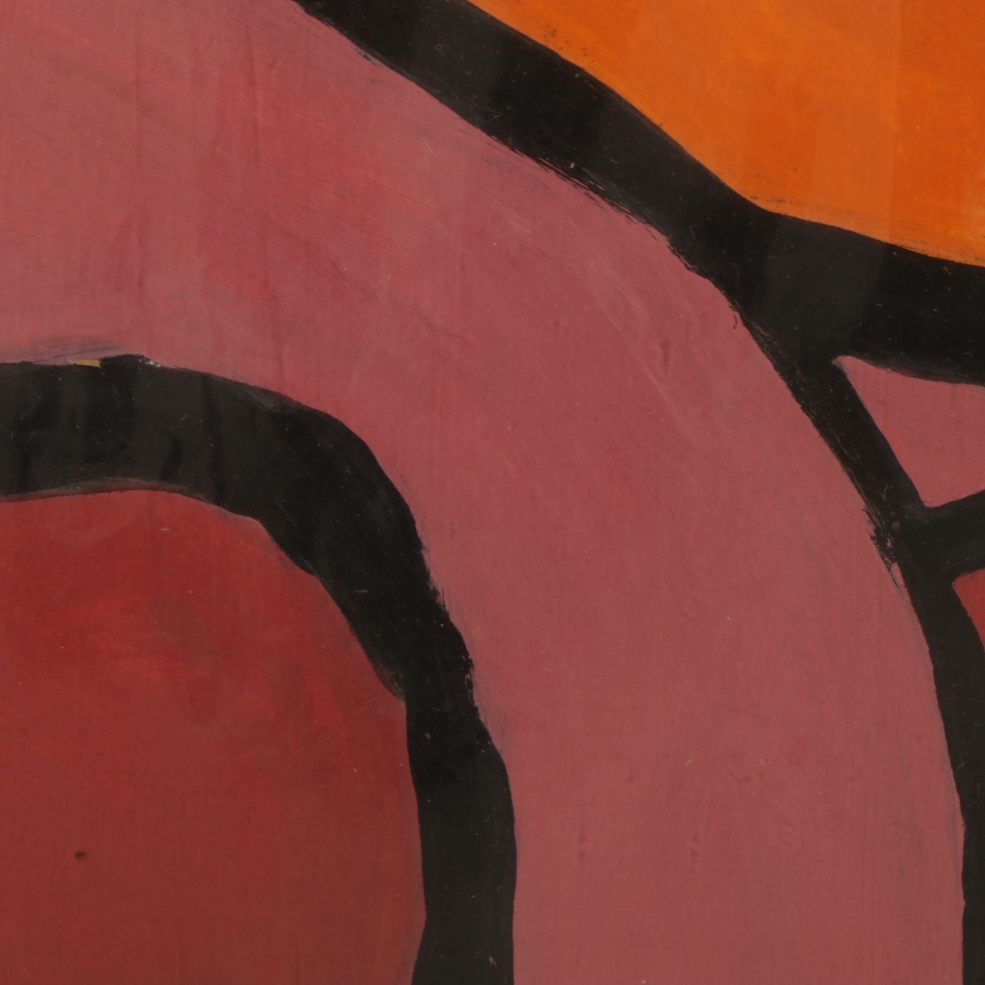 Bernice Rothschild Modern Portrait of a Sitting Woman in Warm Tones,