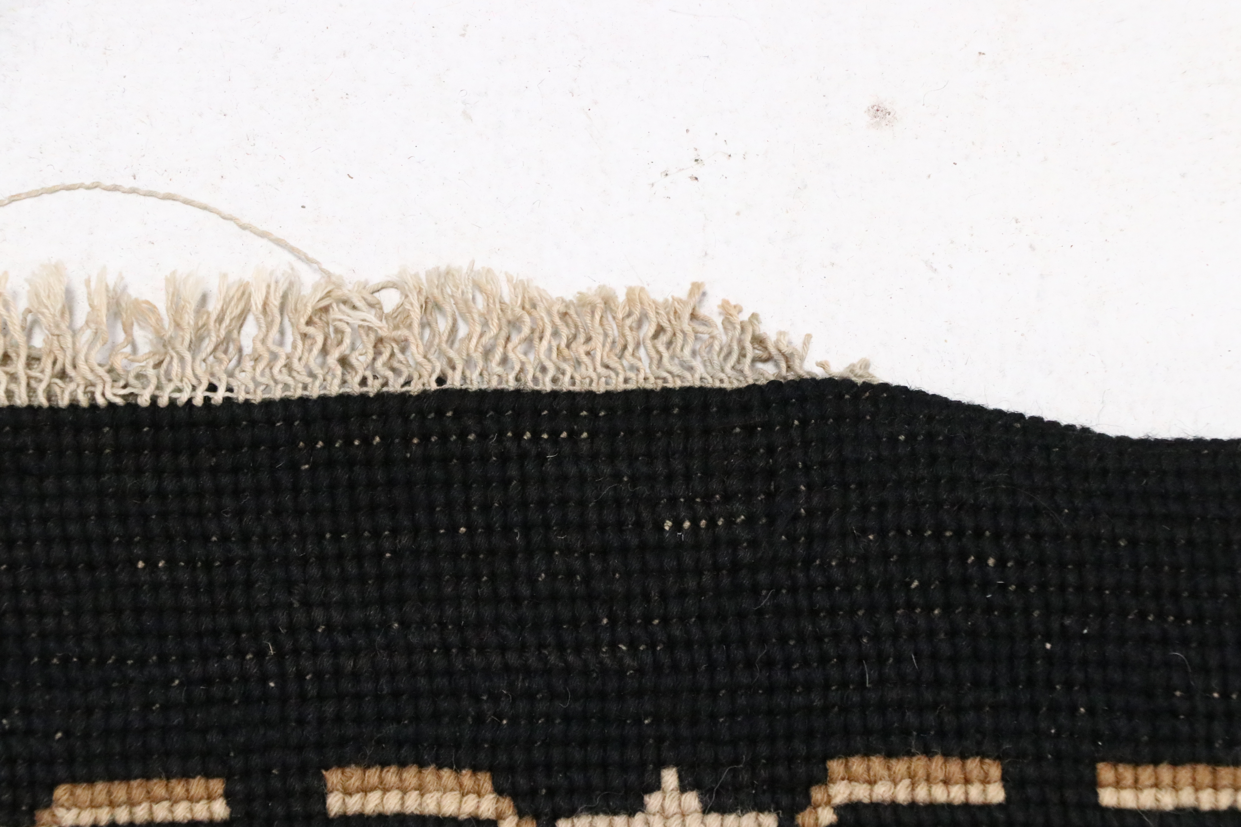 6' x 9'3 Handmade Indian Floral Needlepoint Area Rug