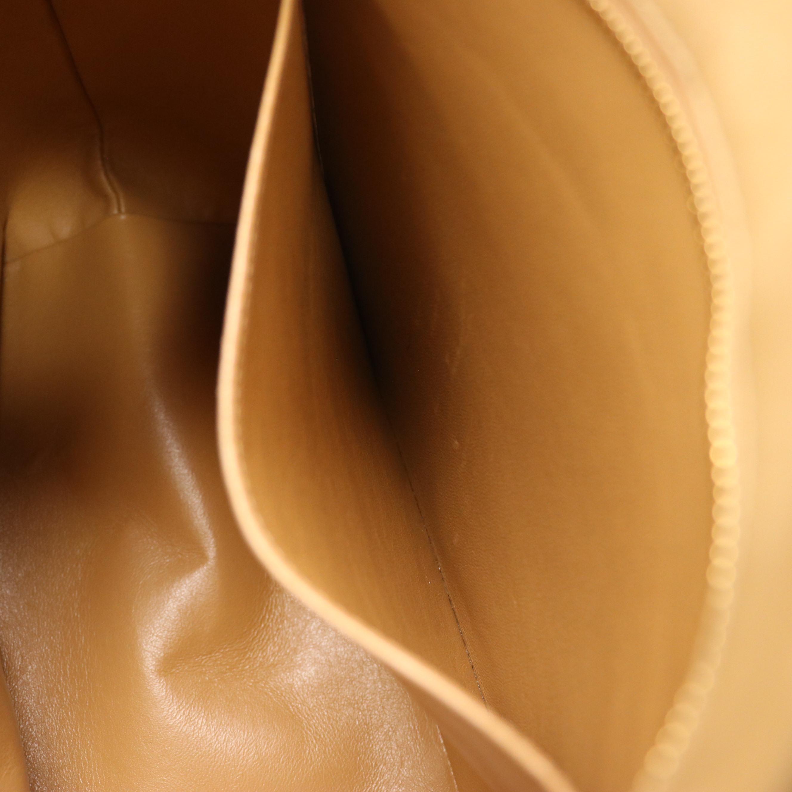 Chanel Medallion Zip Tote in Beige Quilted Lambskin Leather