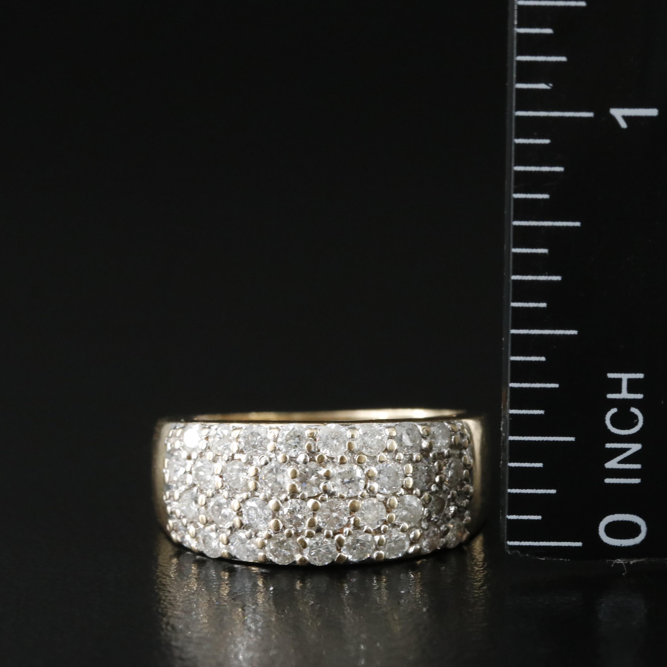 14K 0.95 CTW Pavé Diamond Band