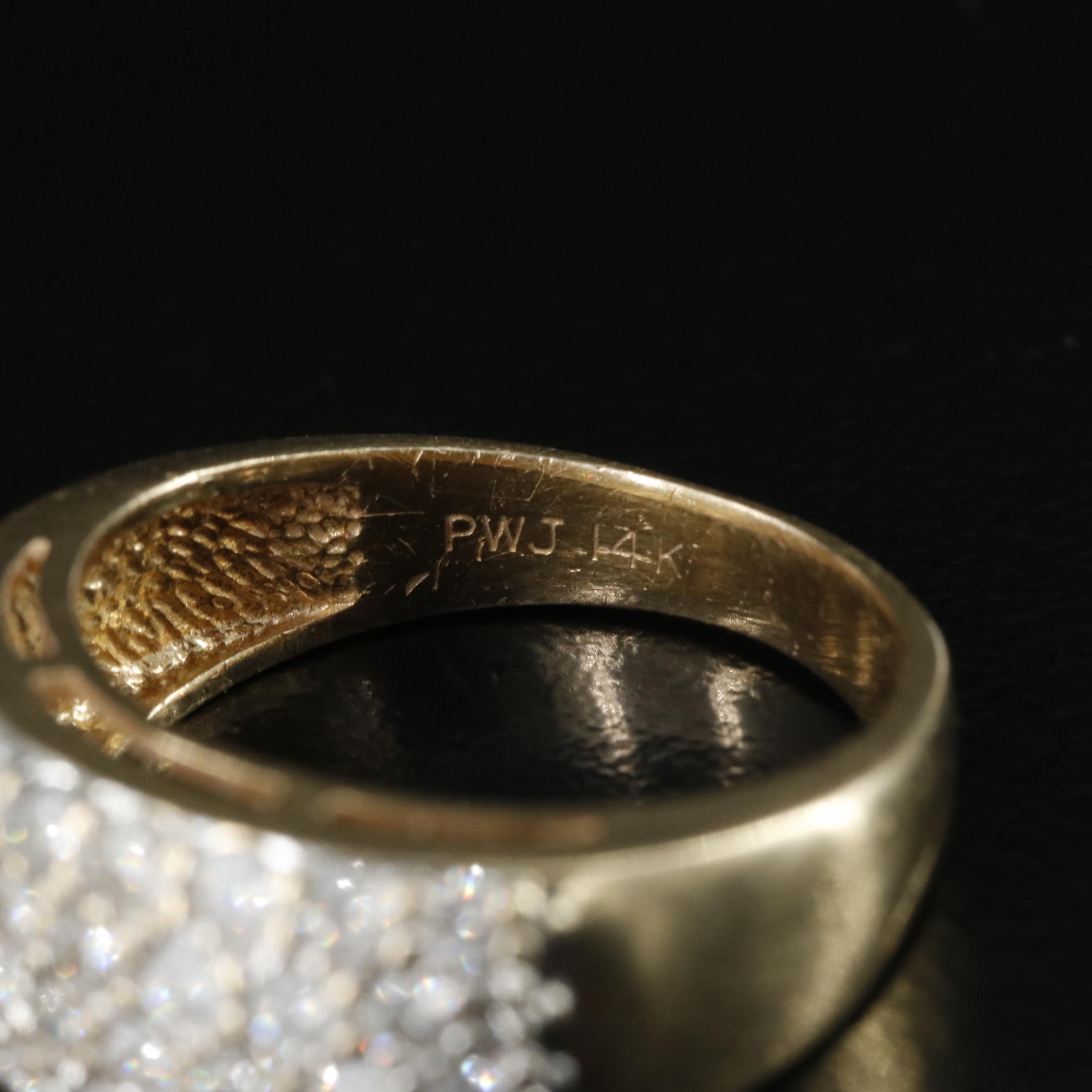 14K 0.95 CTW Pavé Diamond Band