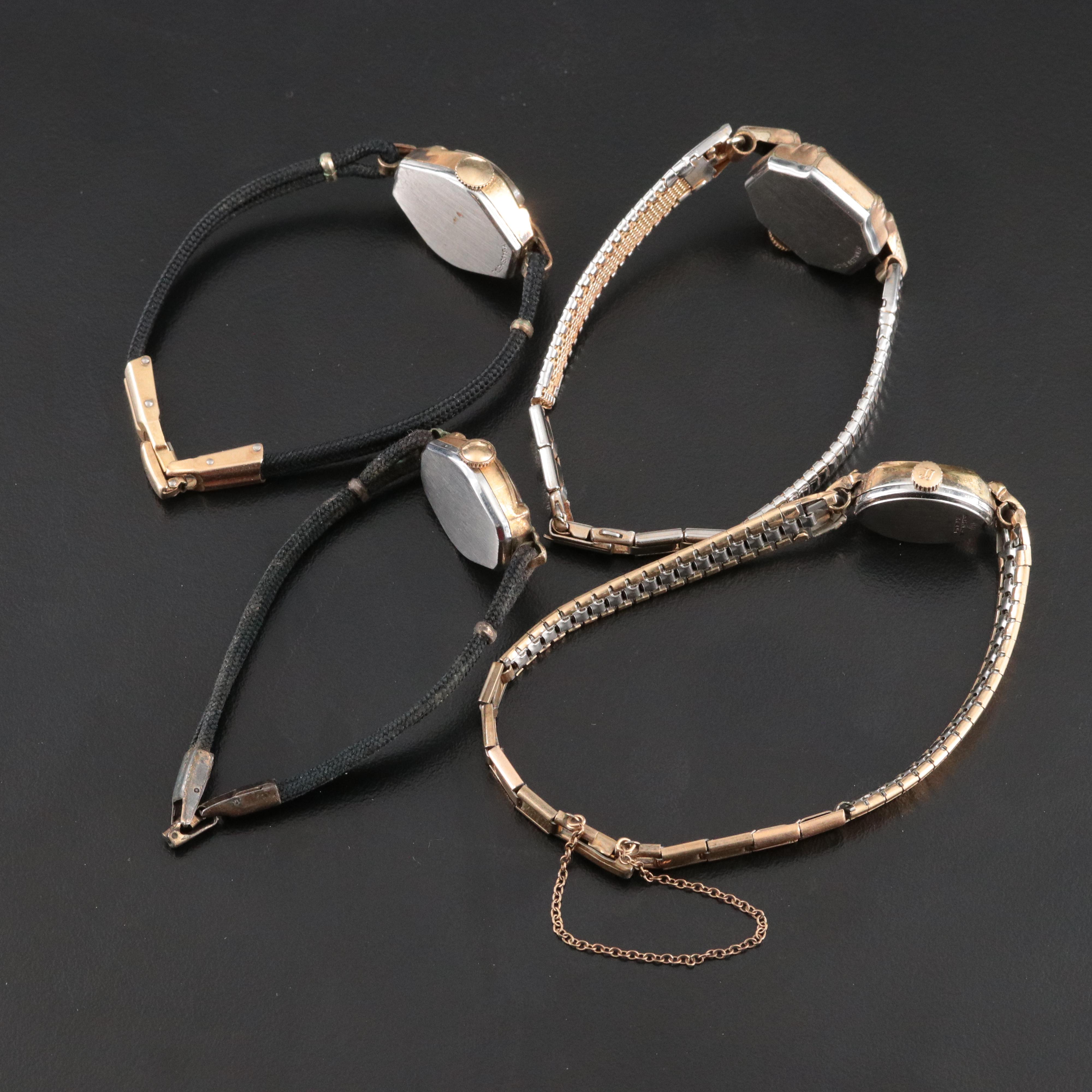 Collection of Vintage Stem Wind Watches Featuring Hyde Park and Belair