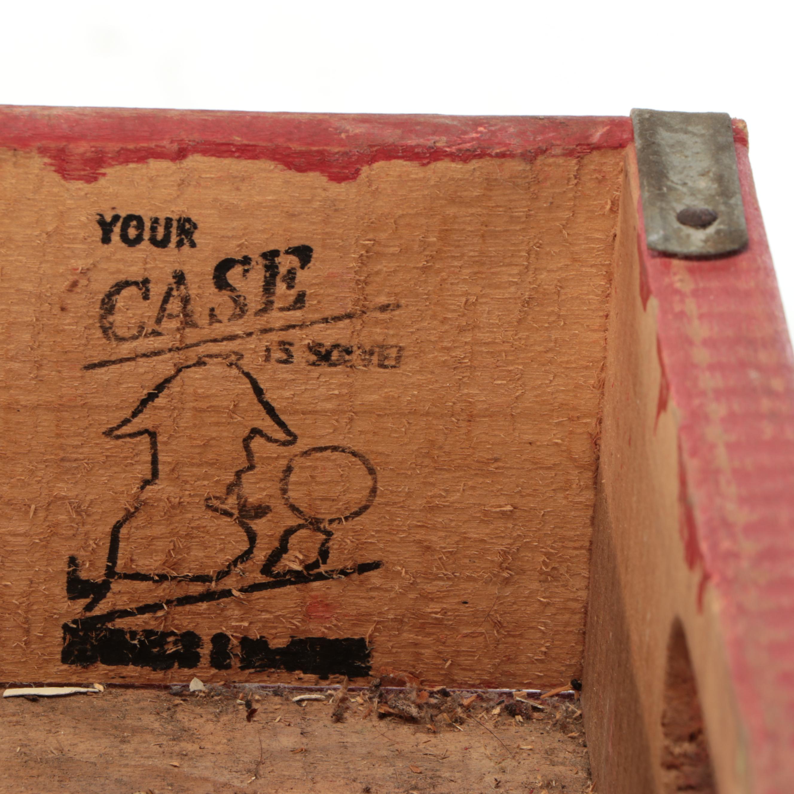 Coca-Cola Wood Crate Wagon and Sign