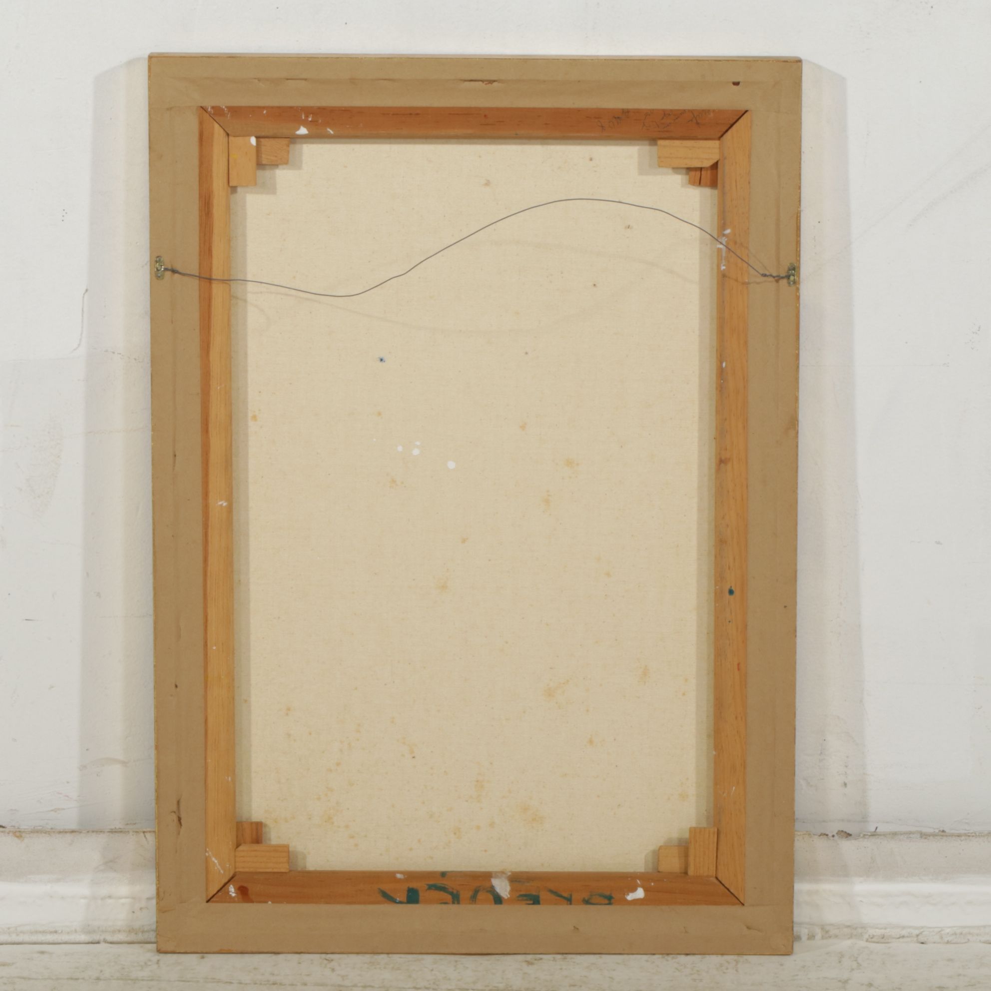 A.J. Breuer Textured Abstract Starburst Oil Painting ,1976