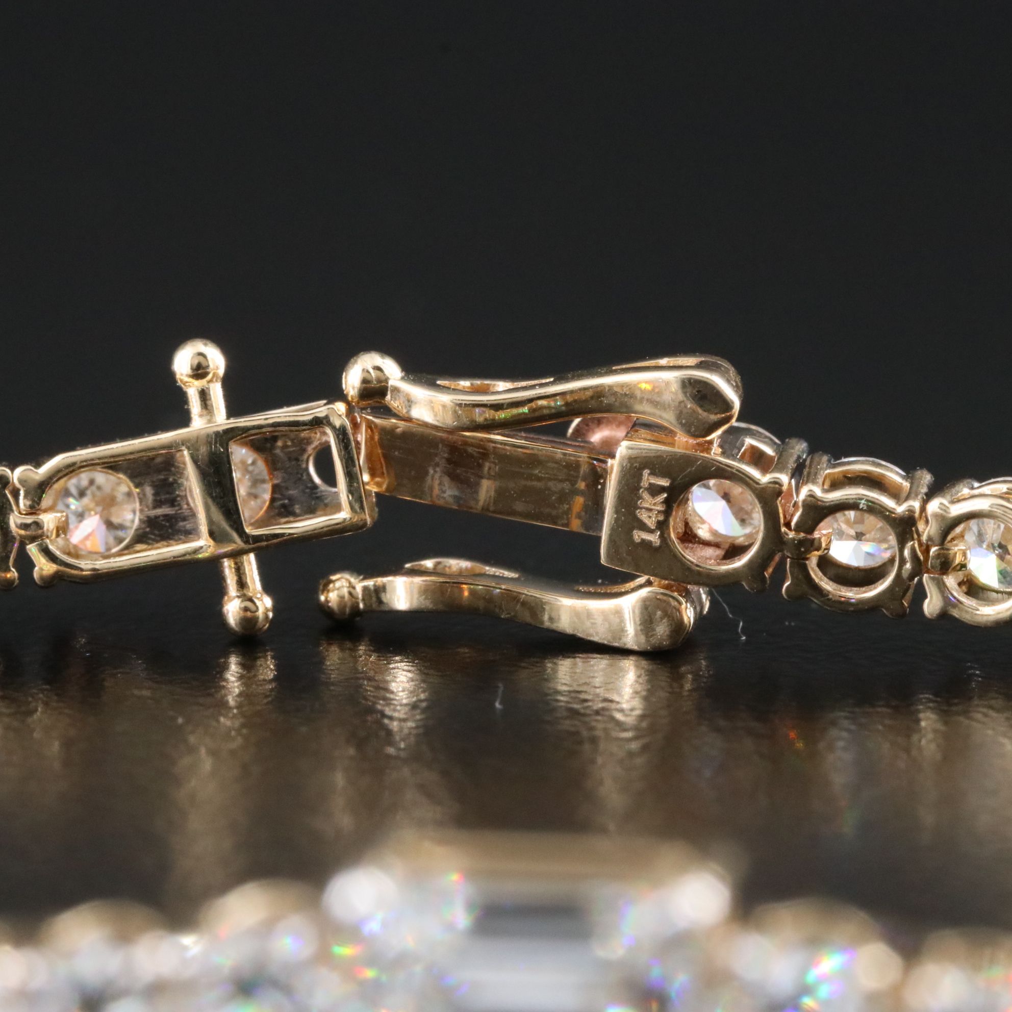 14K 12.12 CTW Lab Grow Diamond Station Bracelet