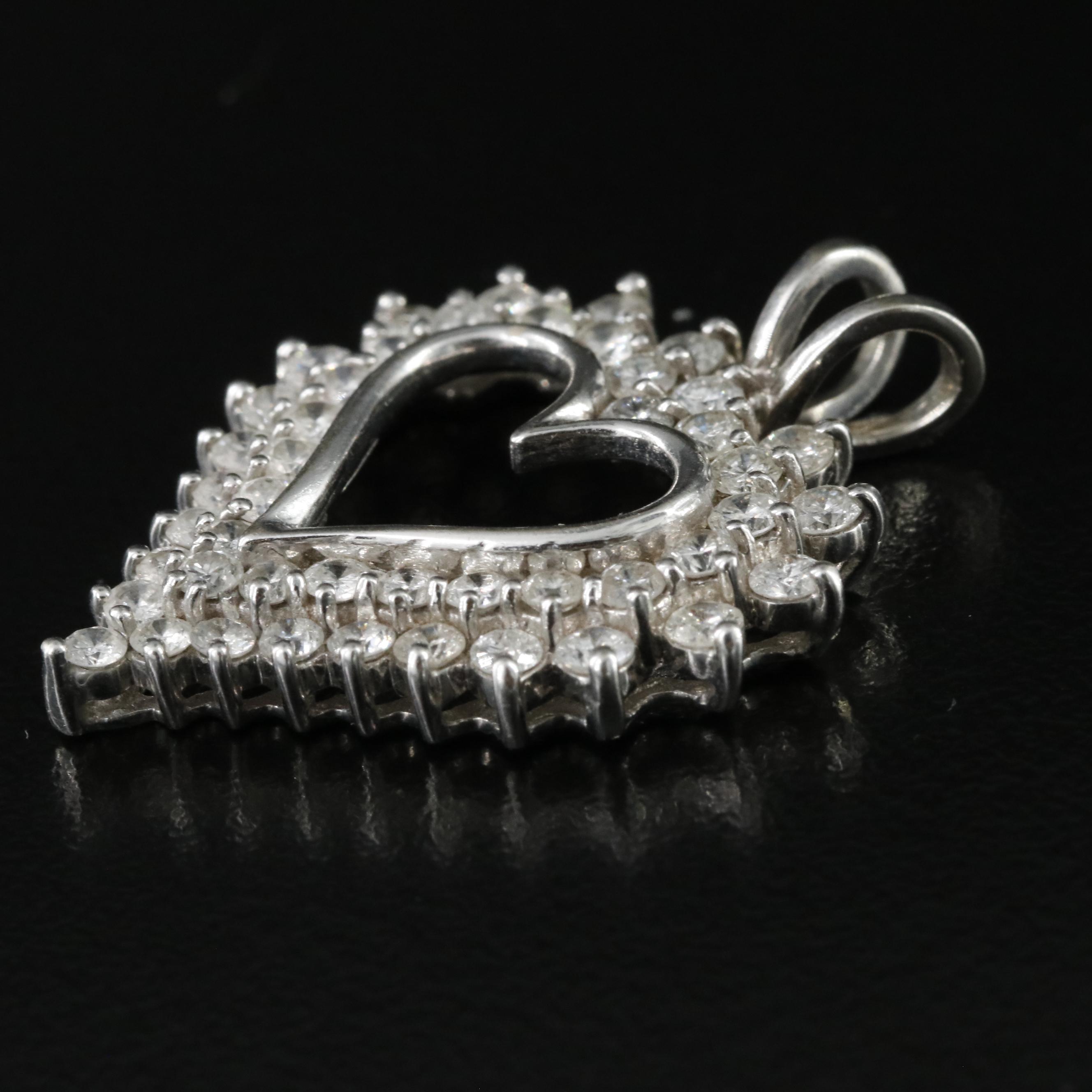 14K 2.53 CTW Diamond Heart Pendant