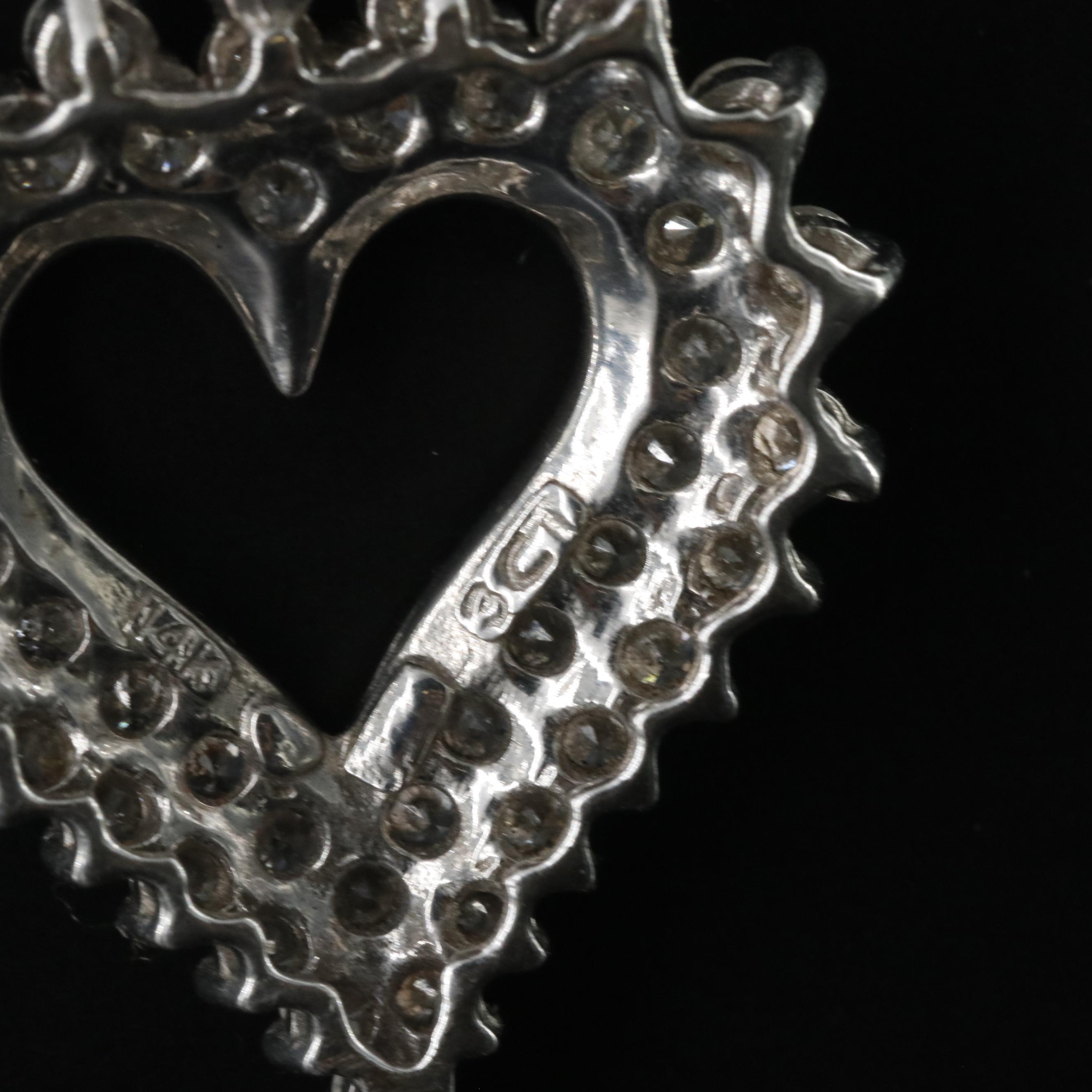 14K 2.53 CTW Diamond Heart Pendant