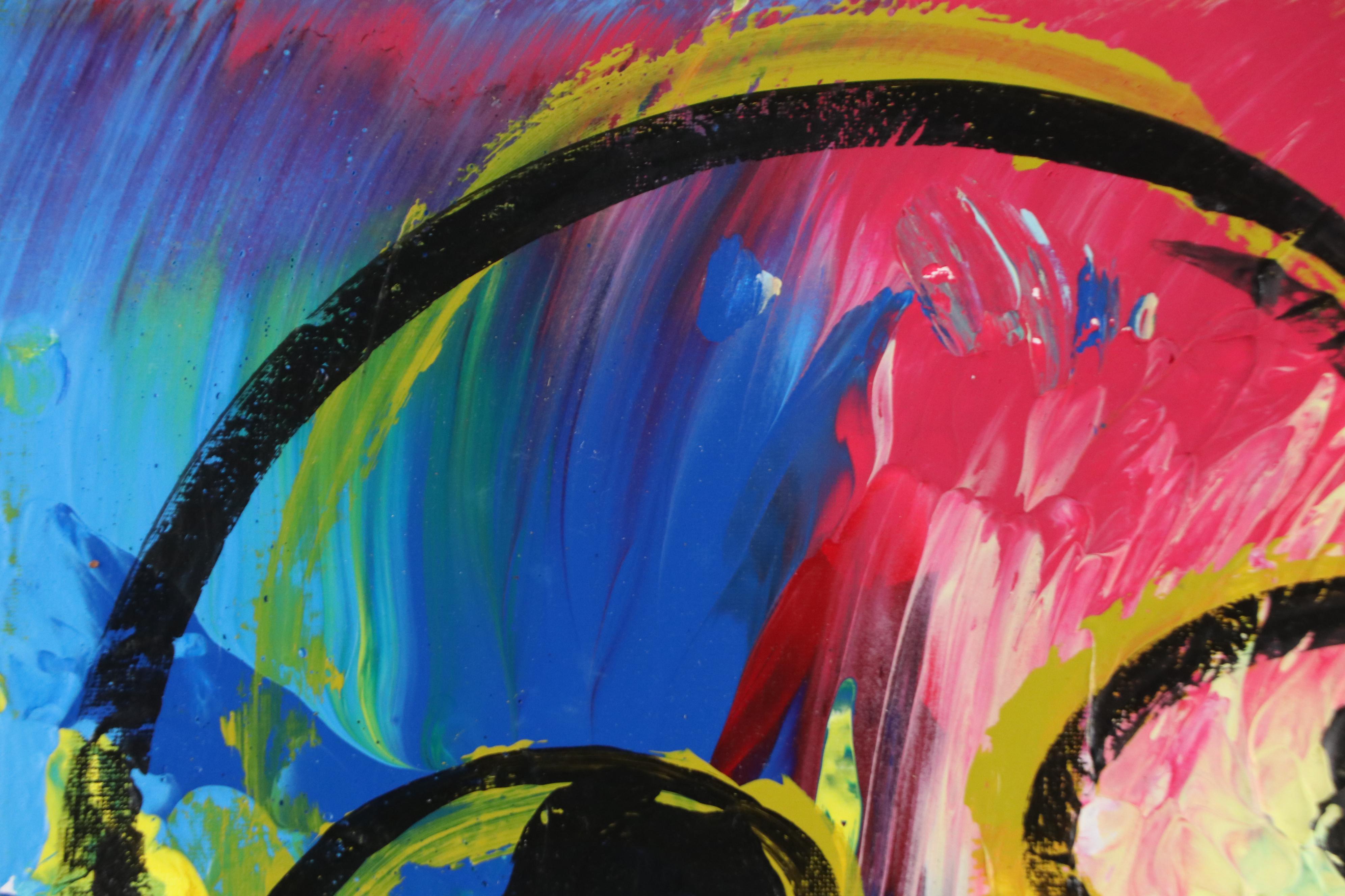 Abiola Idowu Stylized Mixed Media Portrait "My Beautiful Wife," 2022