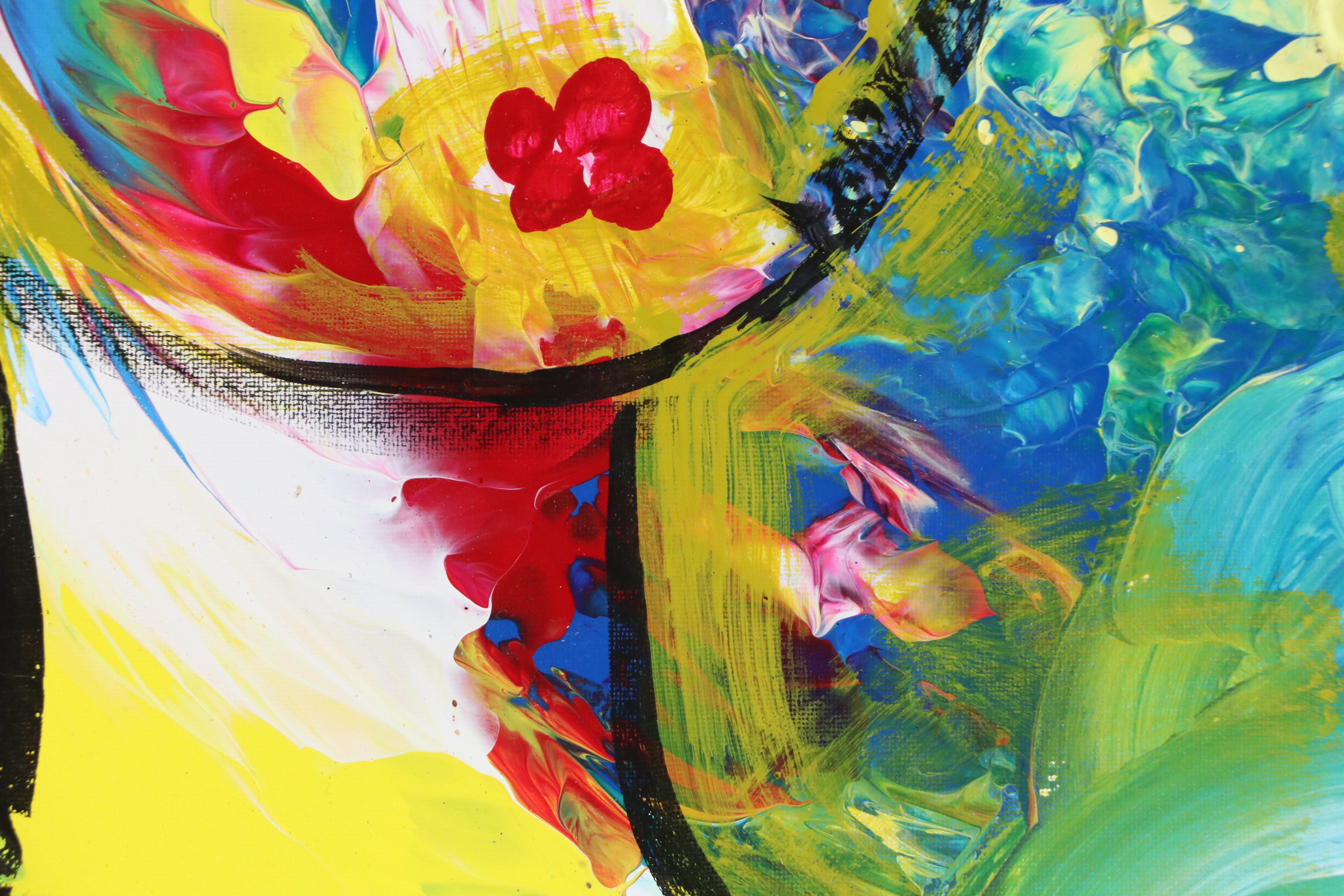 Abiola Idowu Stylized Mixed Media Portrait "My Beautiful Wife," 2022