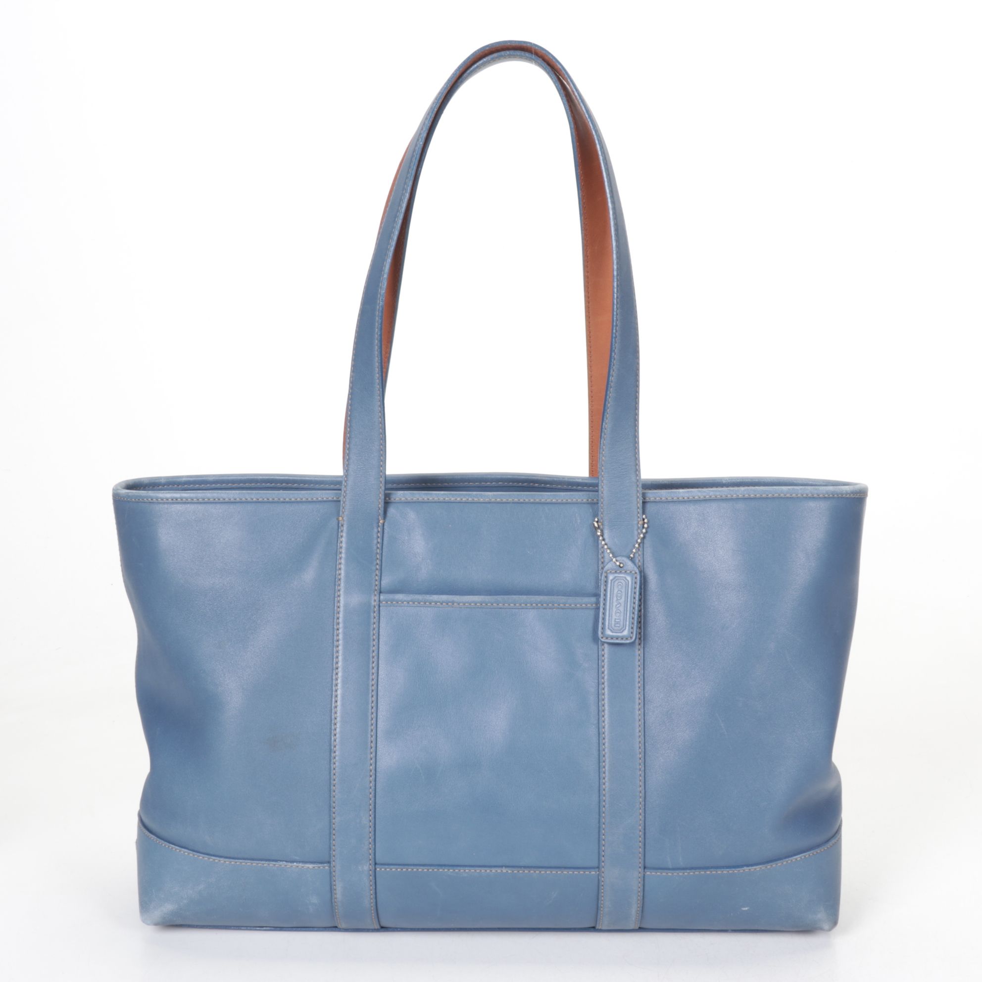Coach Blue Leather Tote and Laptop Sleeve with Crossbody Bag and Consuela Clutch