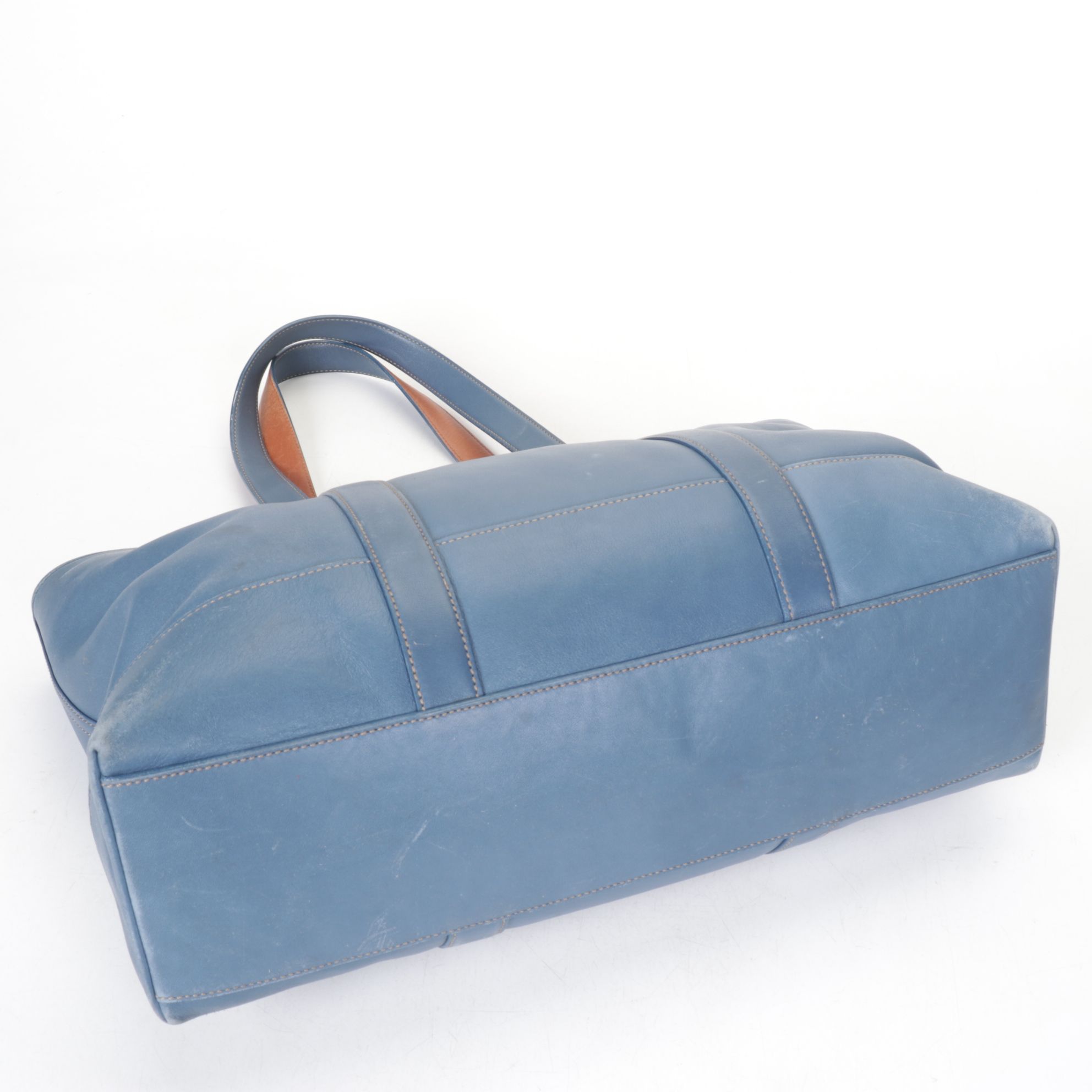 Coach Blue Leather Tote and Laptop Sleeve with Crossbody Bag and Consuela Clutch