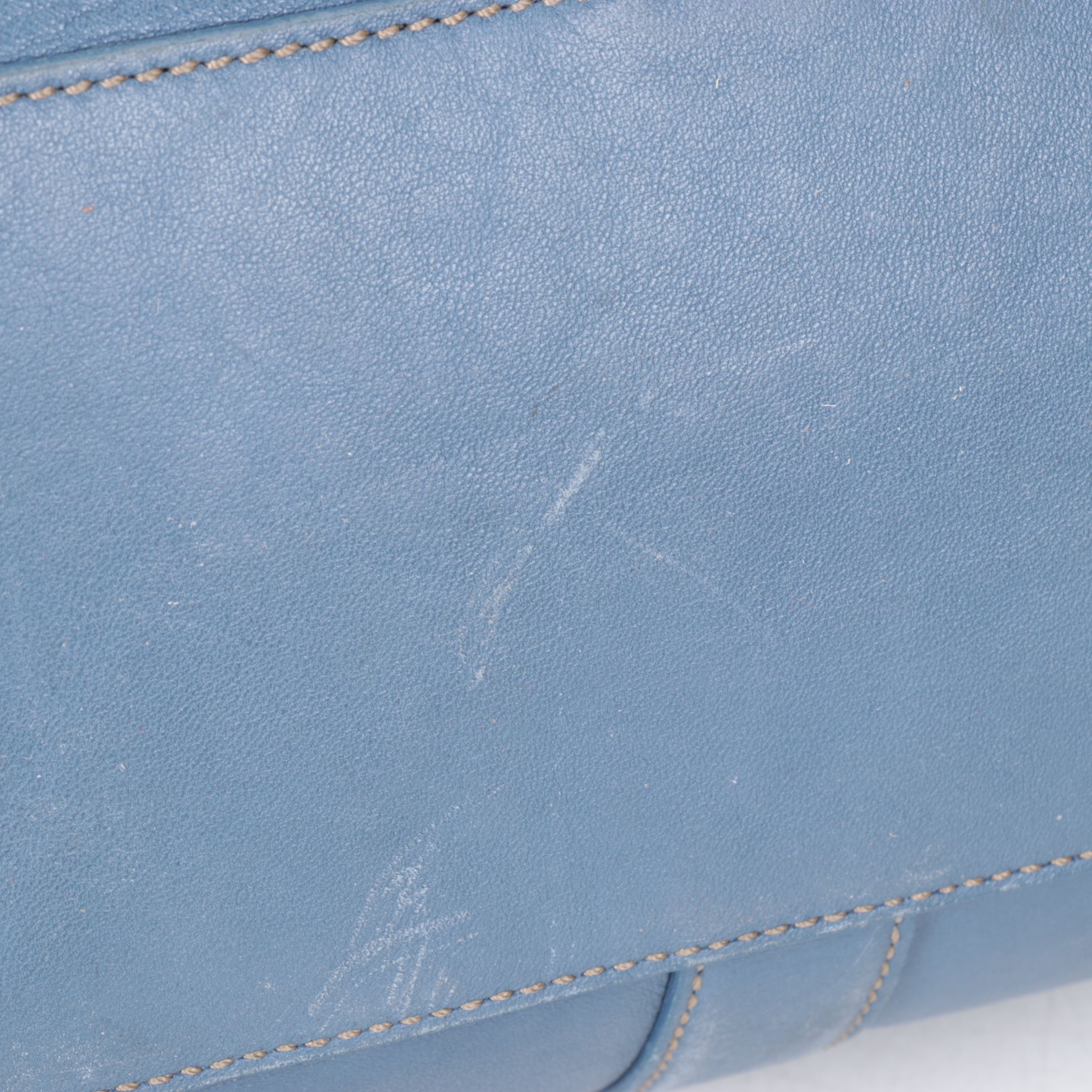 Coach Blue Leather Tote and Laptop Sleeve with Crossbody Bag and Consuela Clutch