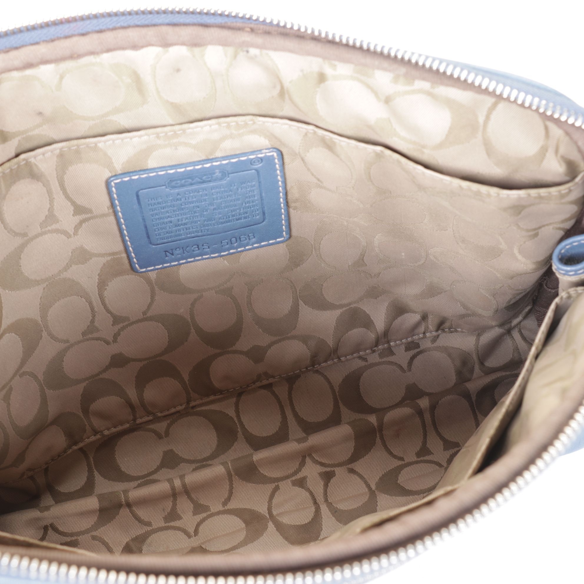 Coach Blue Leather Tote and Laptop Sleeve with Crossbody Bag and Consuela Clutch